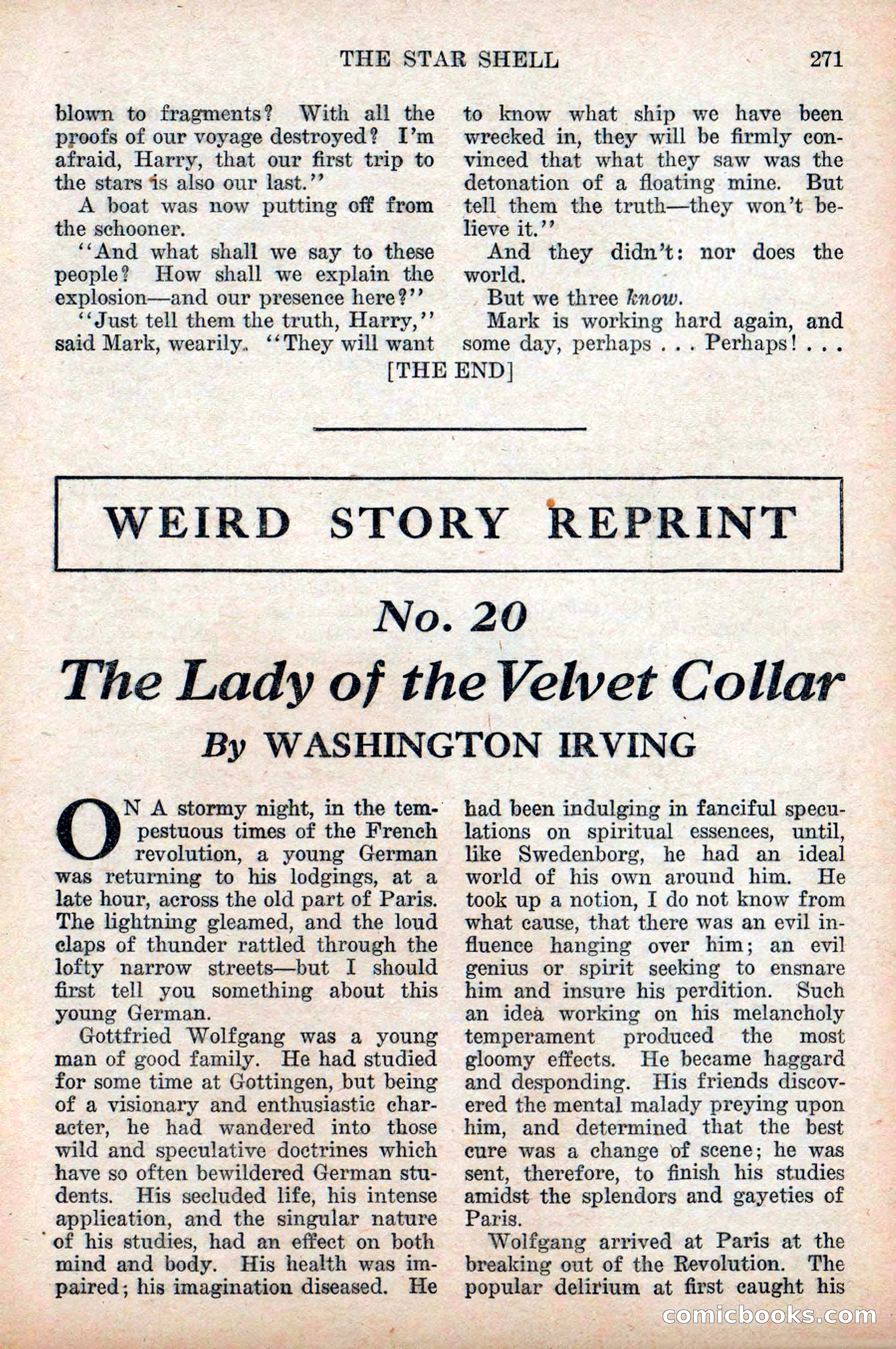 Weird Tales, Vol. 9, No. 2 — page 129 of 148