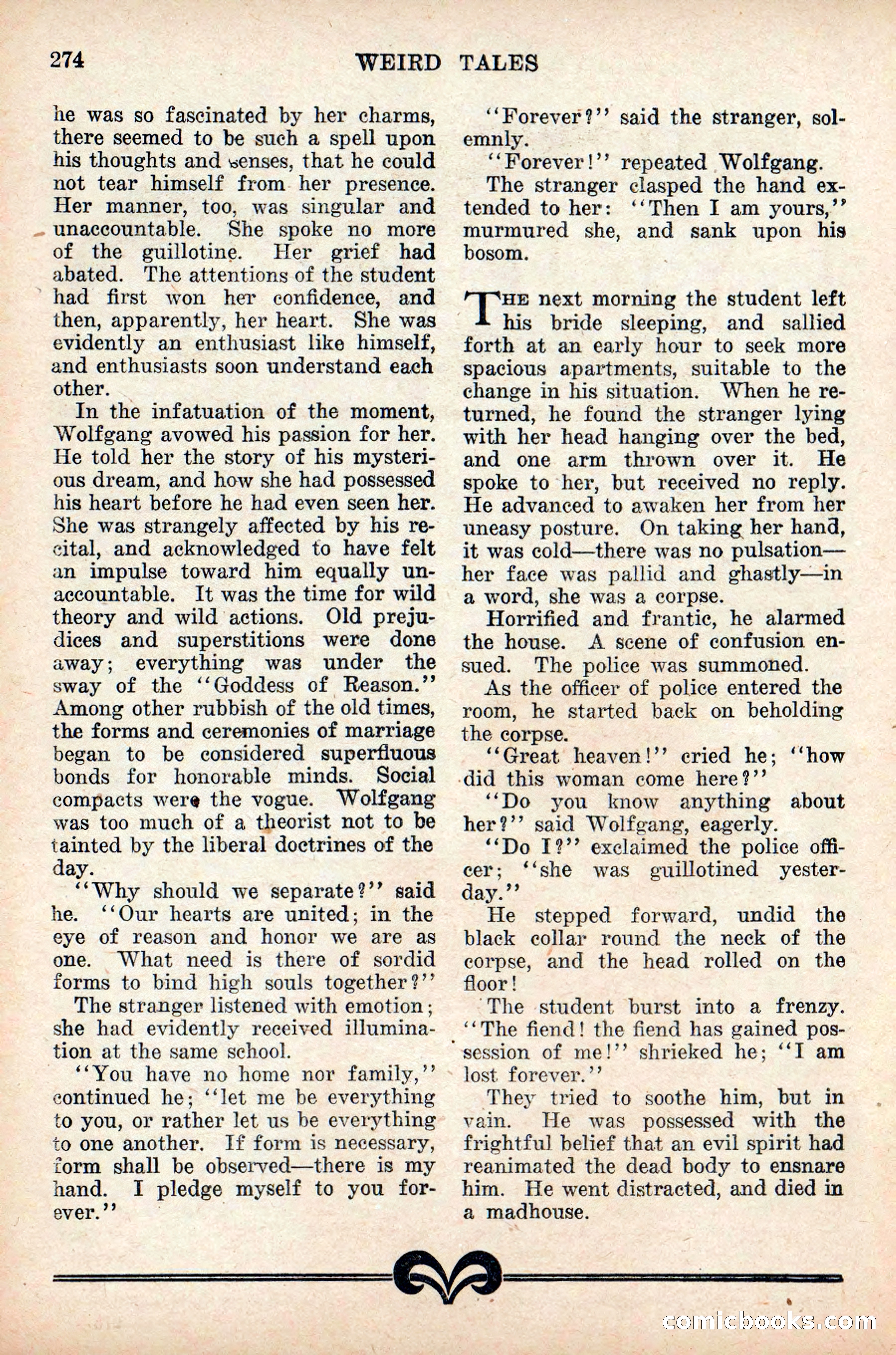 Weird Tales, Vol. 9, No. 2 — page 132 of 148