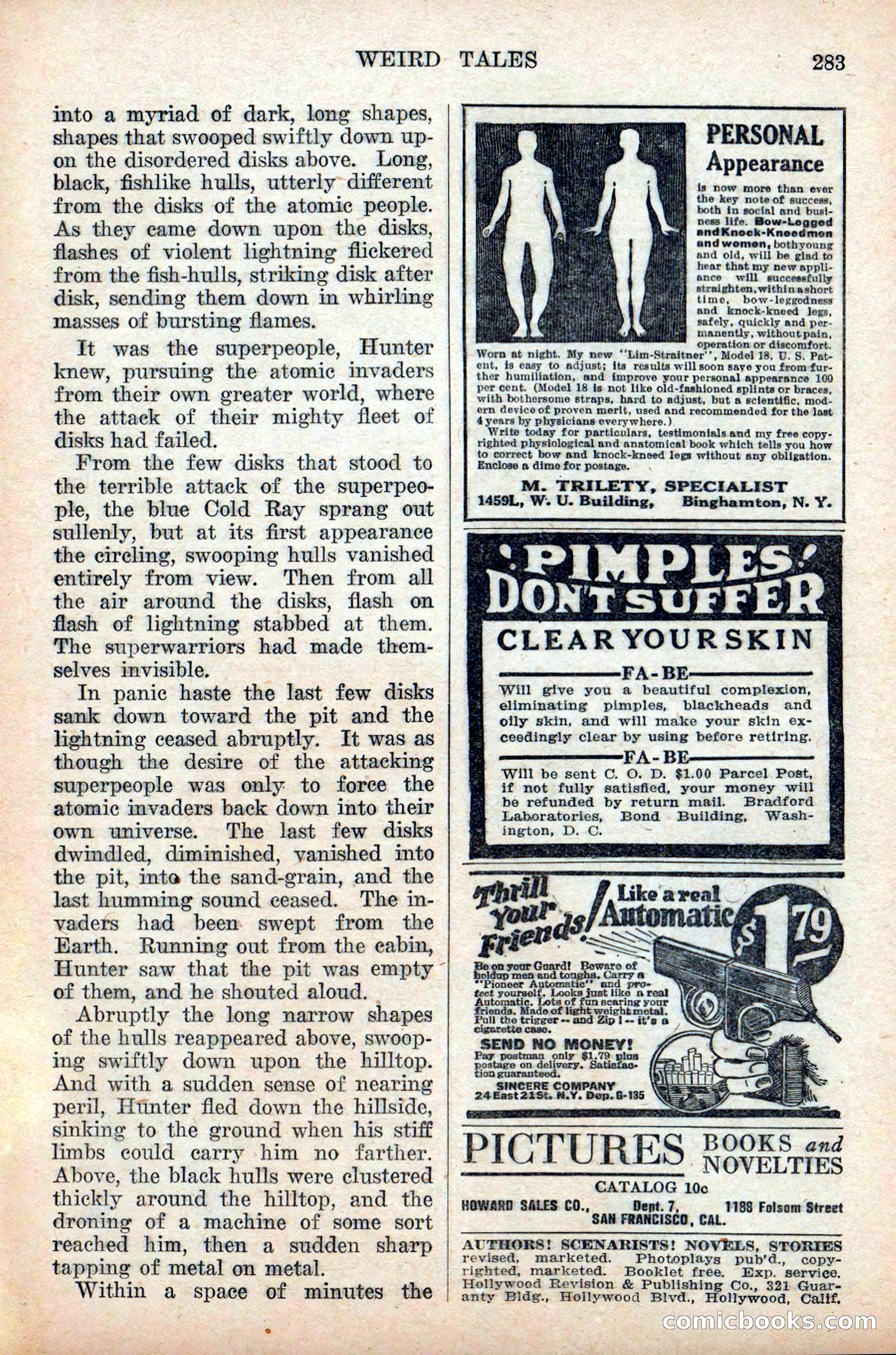 Weird Tales, Vol. 9, No. 2 — page 141 of 148