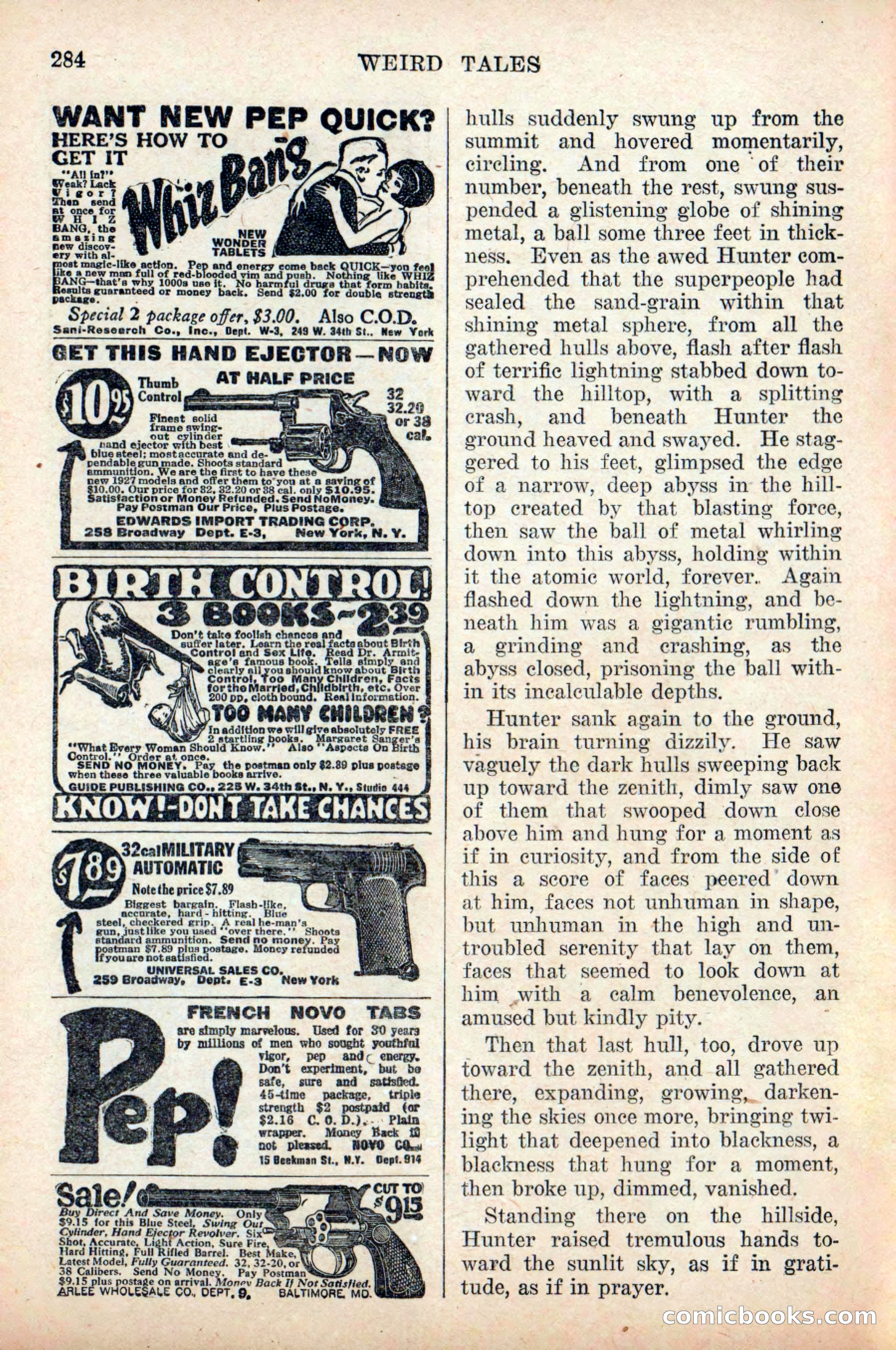 Weird Tales, Vol. 9, No. 2 — page 142 of 148