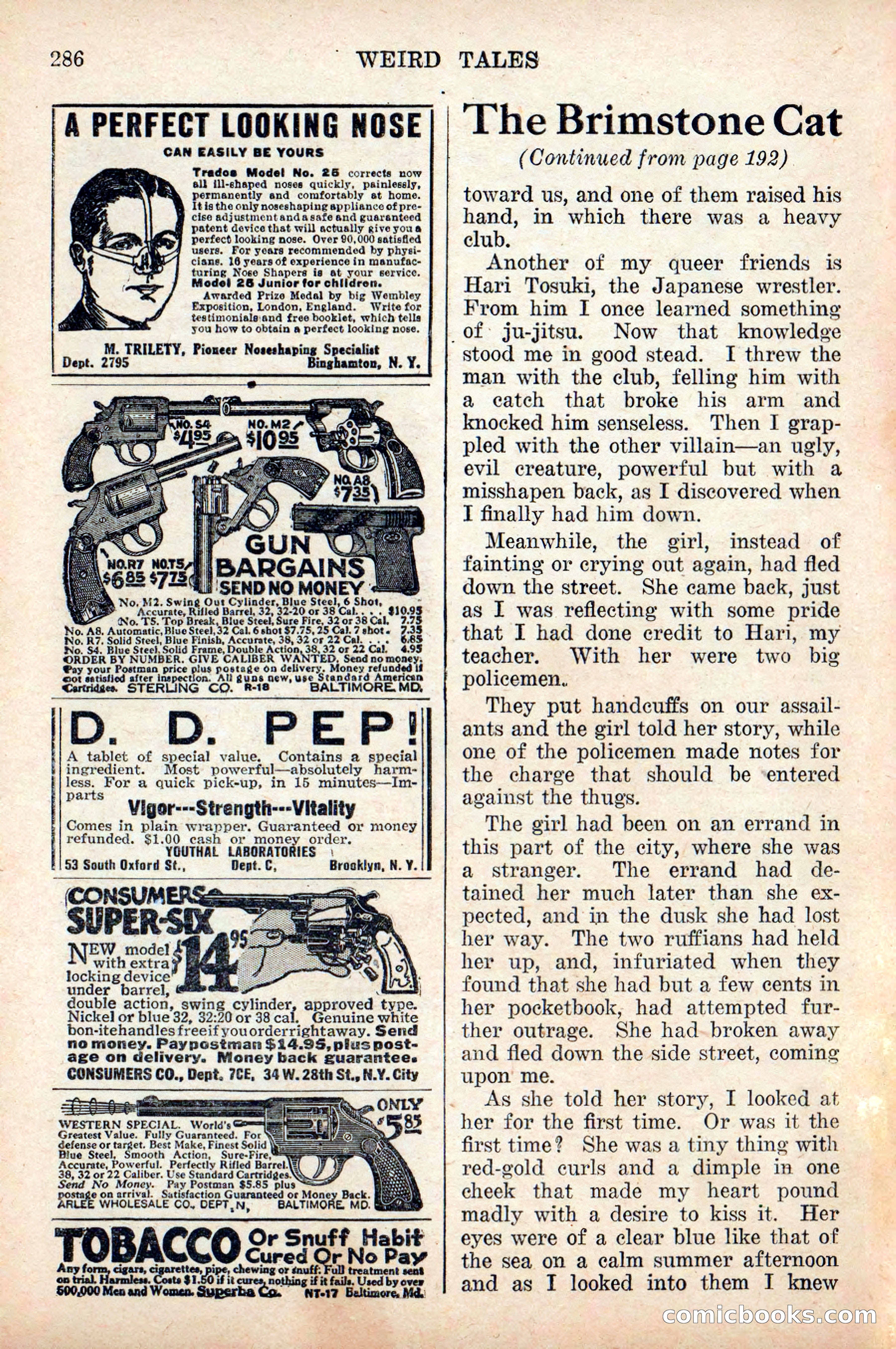 Weird Tales, Vol. 9, No. 2 — page 144 of 148