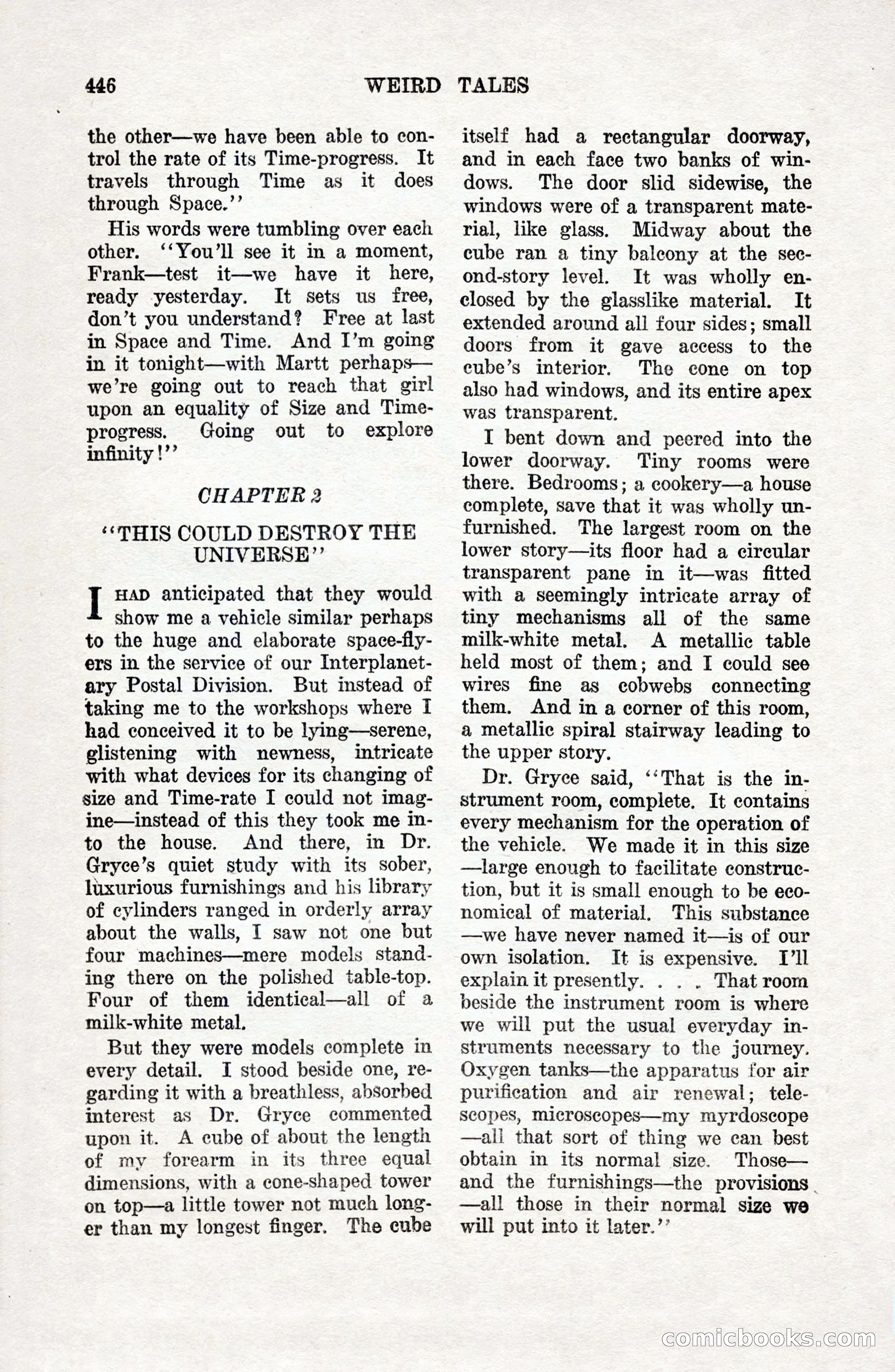 Weird Tales, Vol. 9 No. 4 — page 16 of 148
