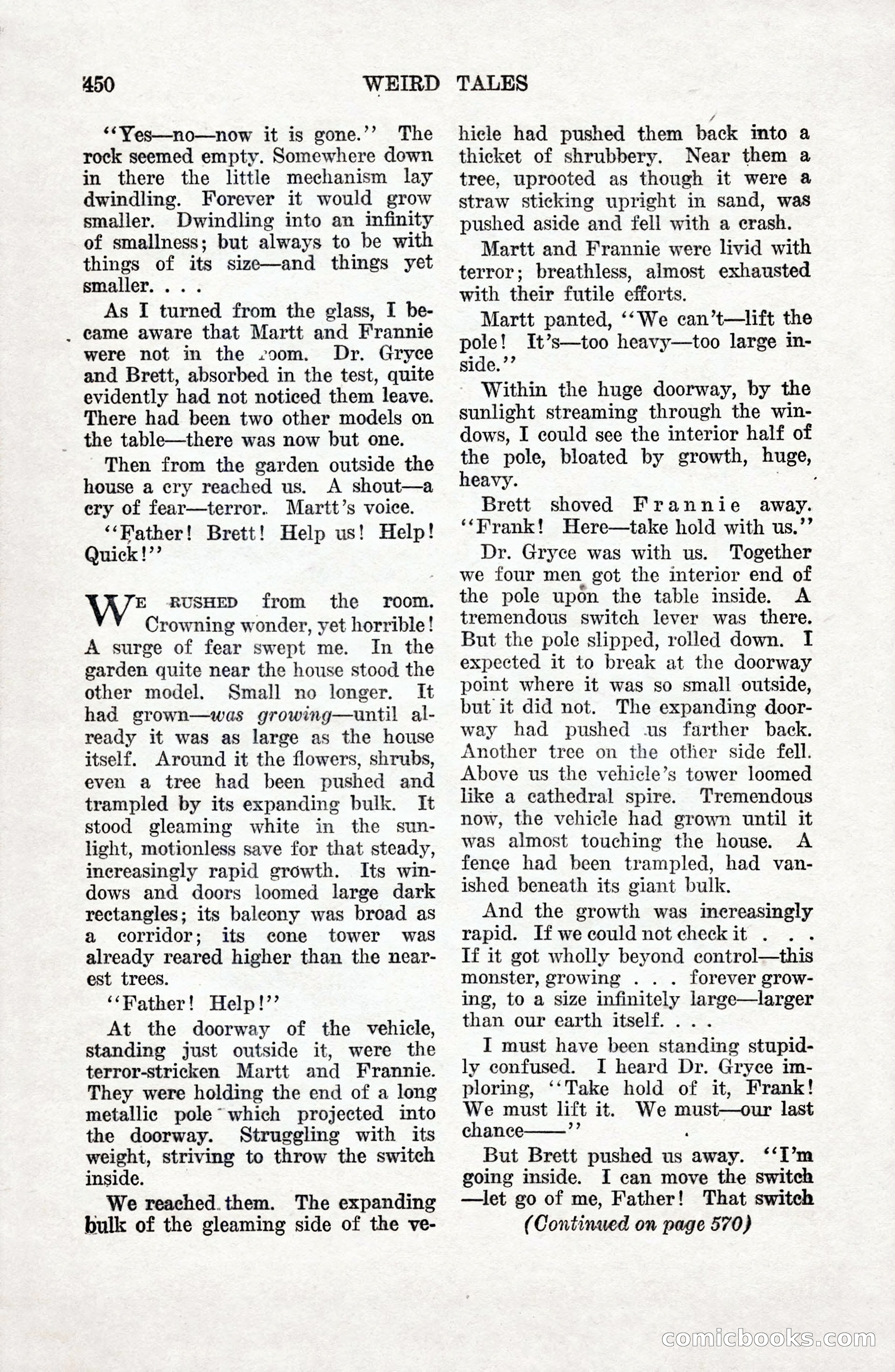 Weird Tales, Vol. 9 No. 4 — page 20 of 148