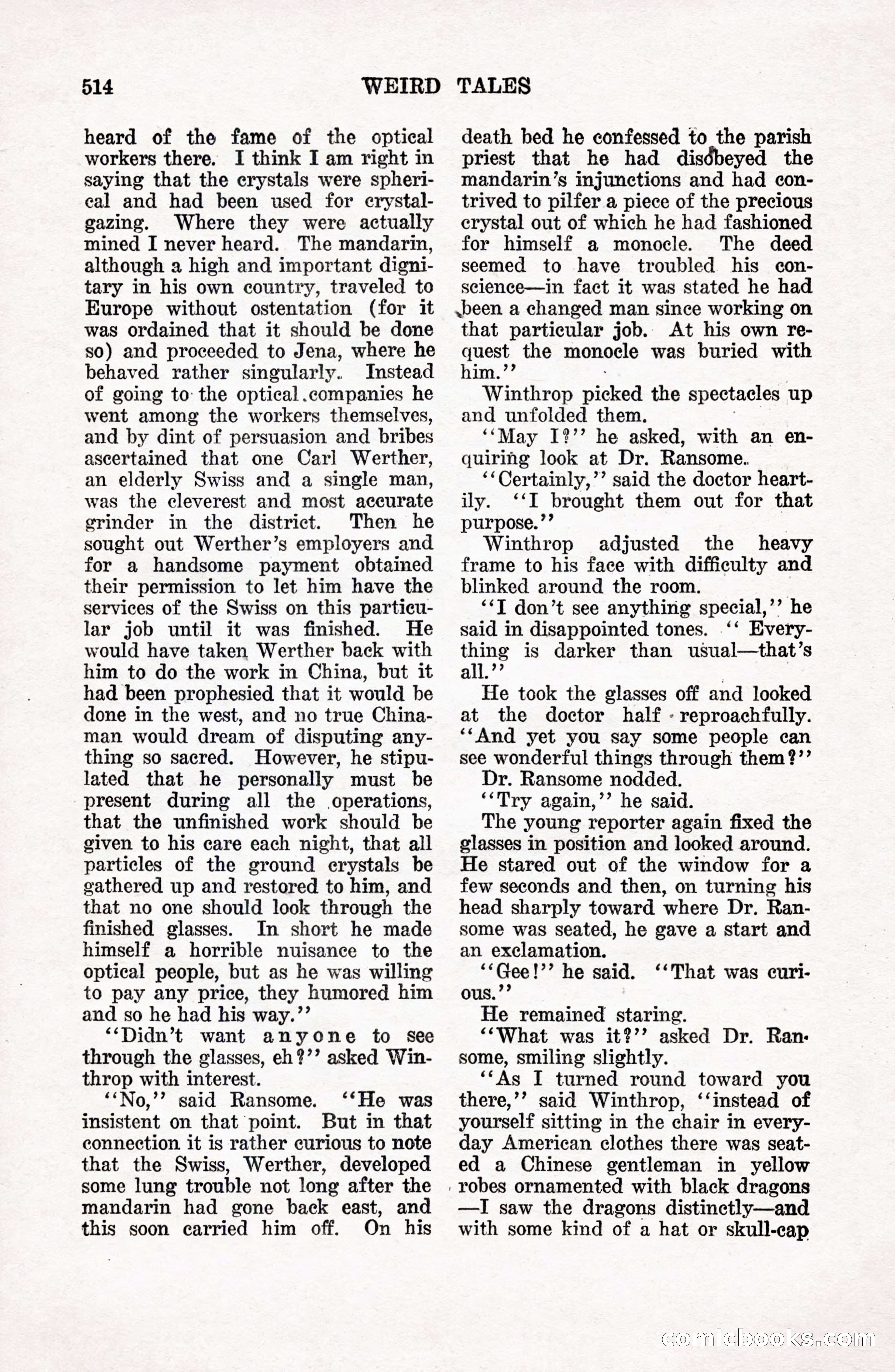 Weird Tales, Vol. 9 No. 4 — page 84 of 148