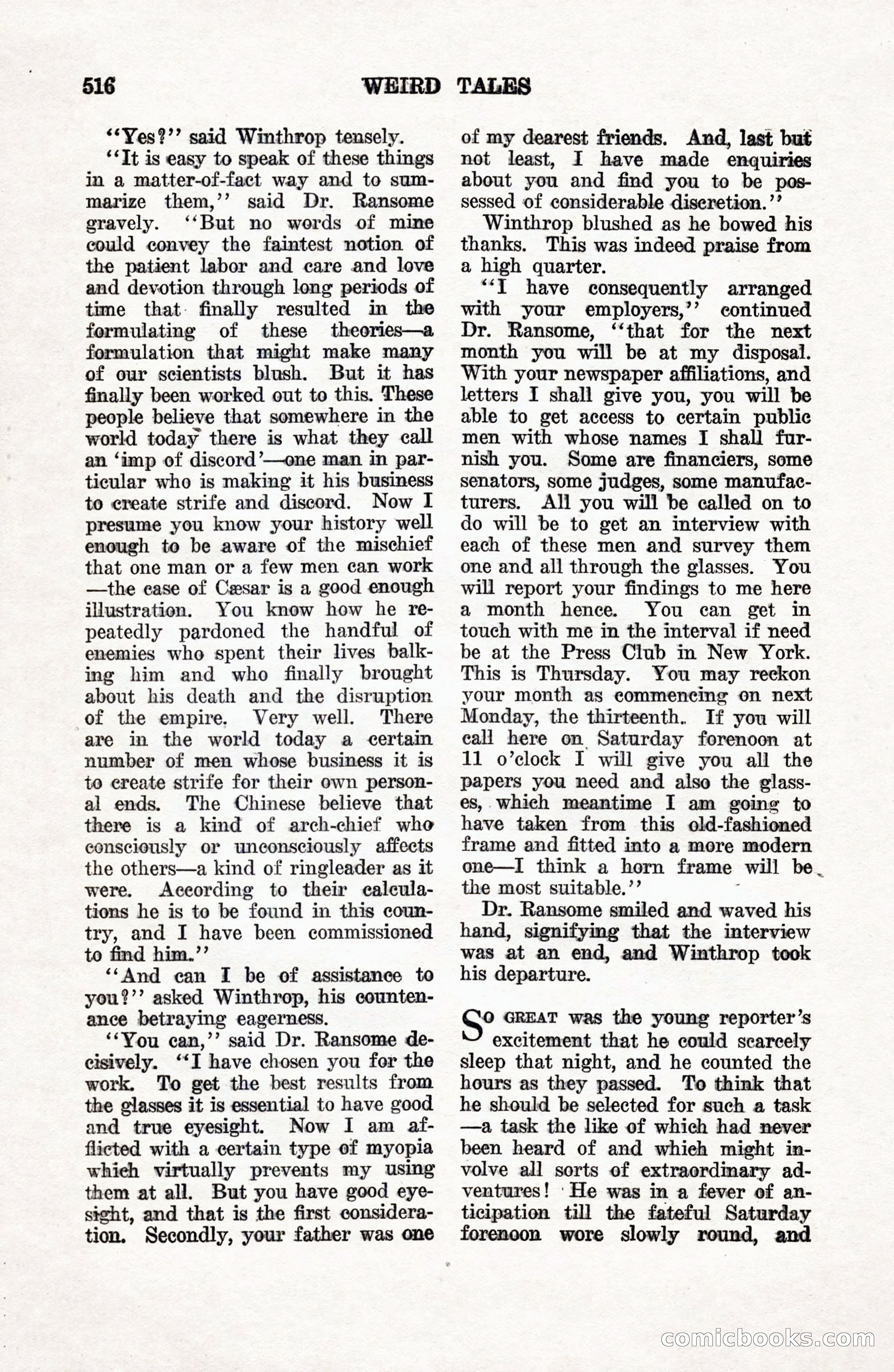 Weird Tales, Vol. 9 No. 4 — page 86 of 148