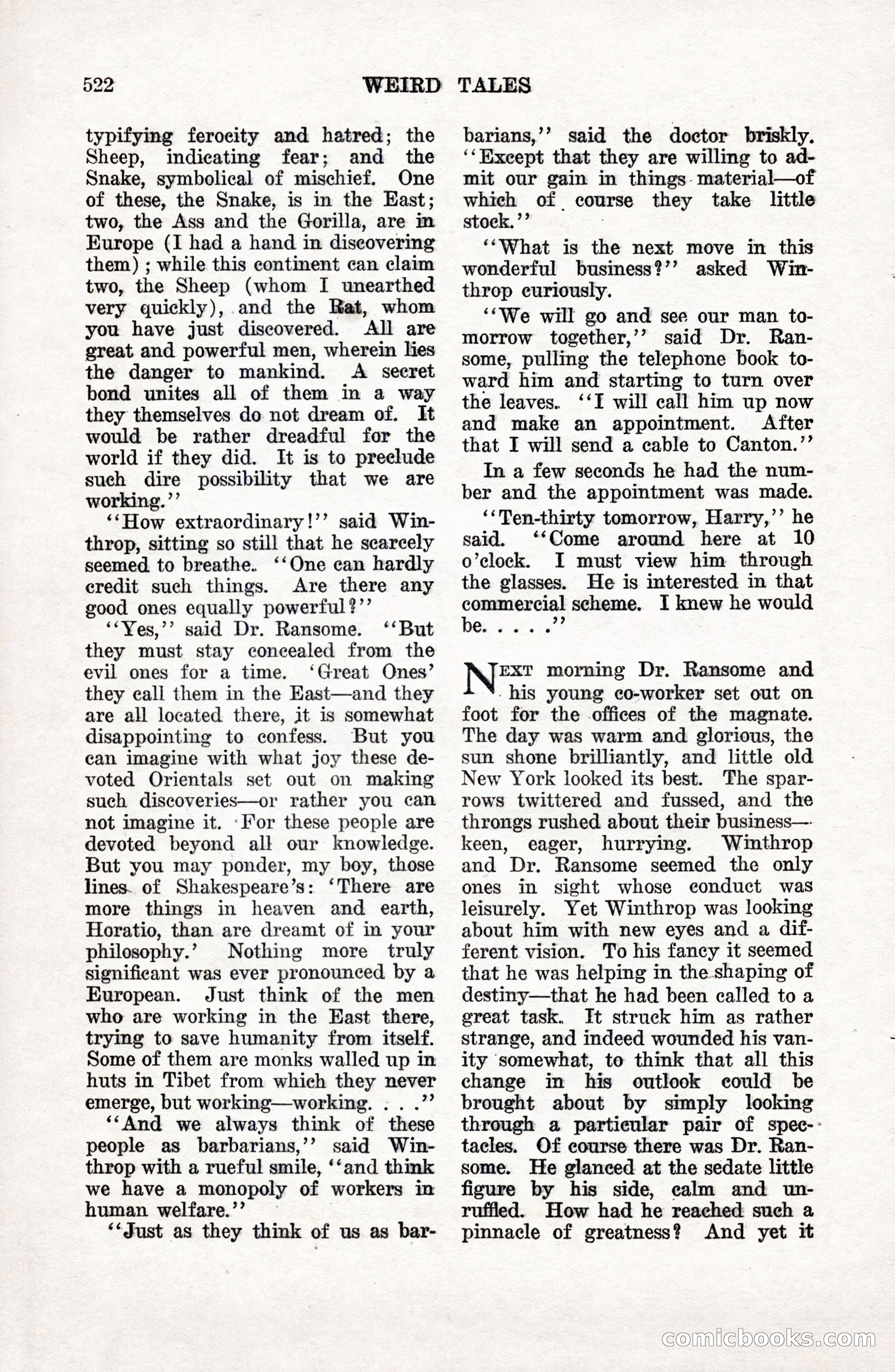 Weird Tales, Vol. 9 No. 4 — page 92 of 148