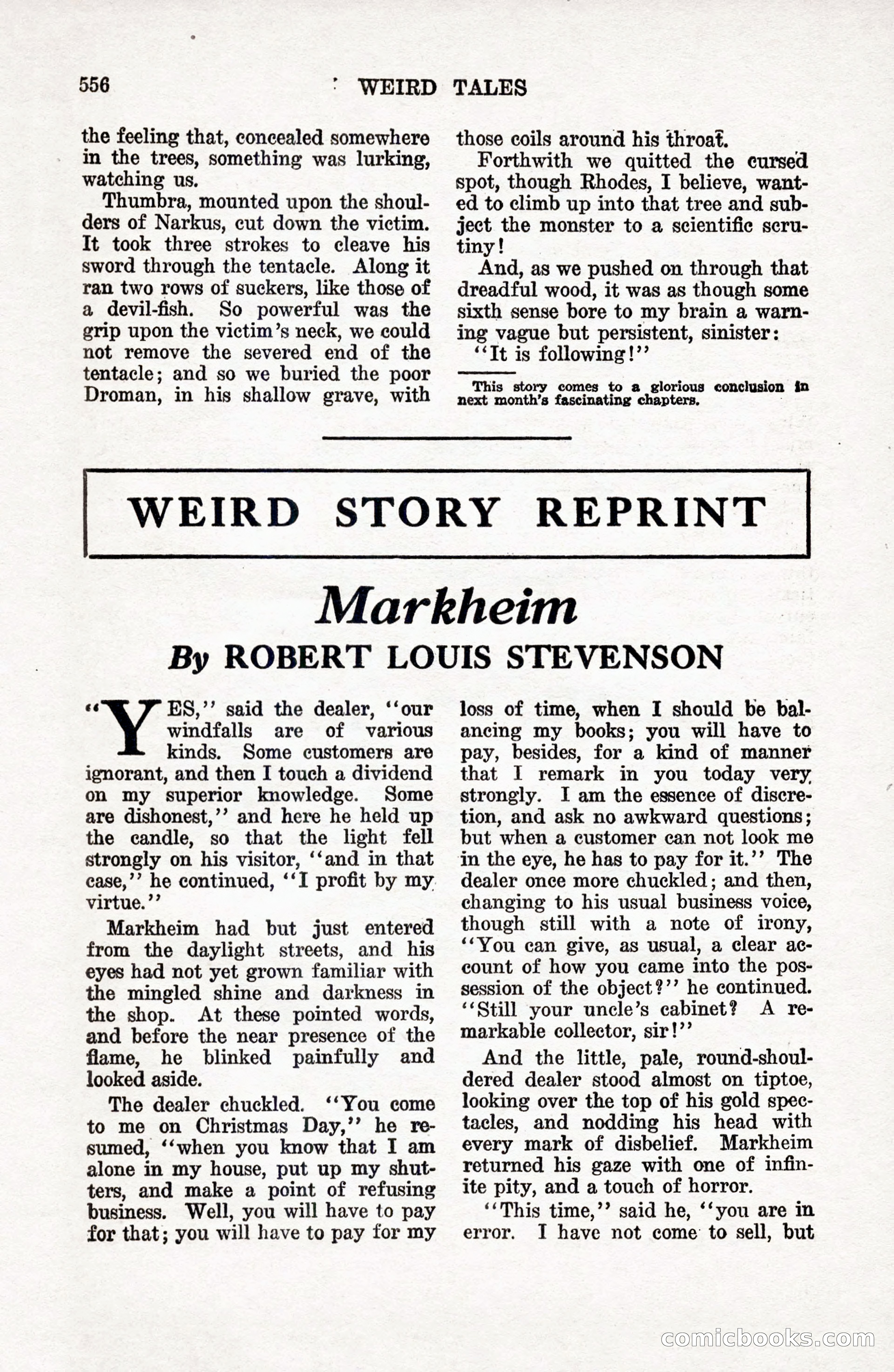 Weird Tales, Vol. 9 No. 4 — page 126 of 148