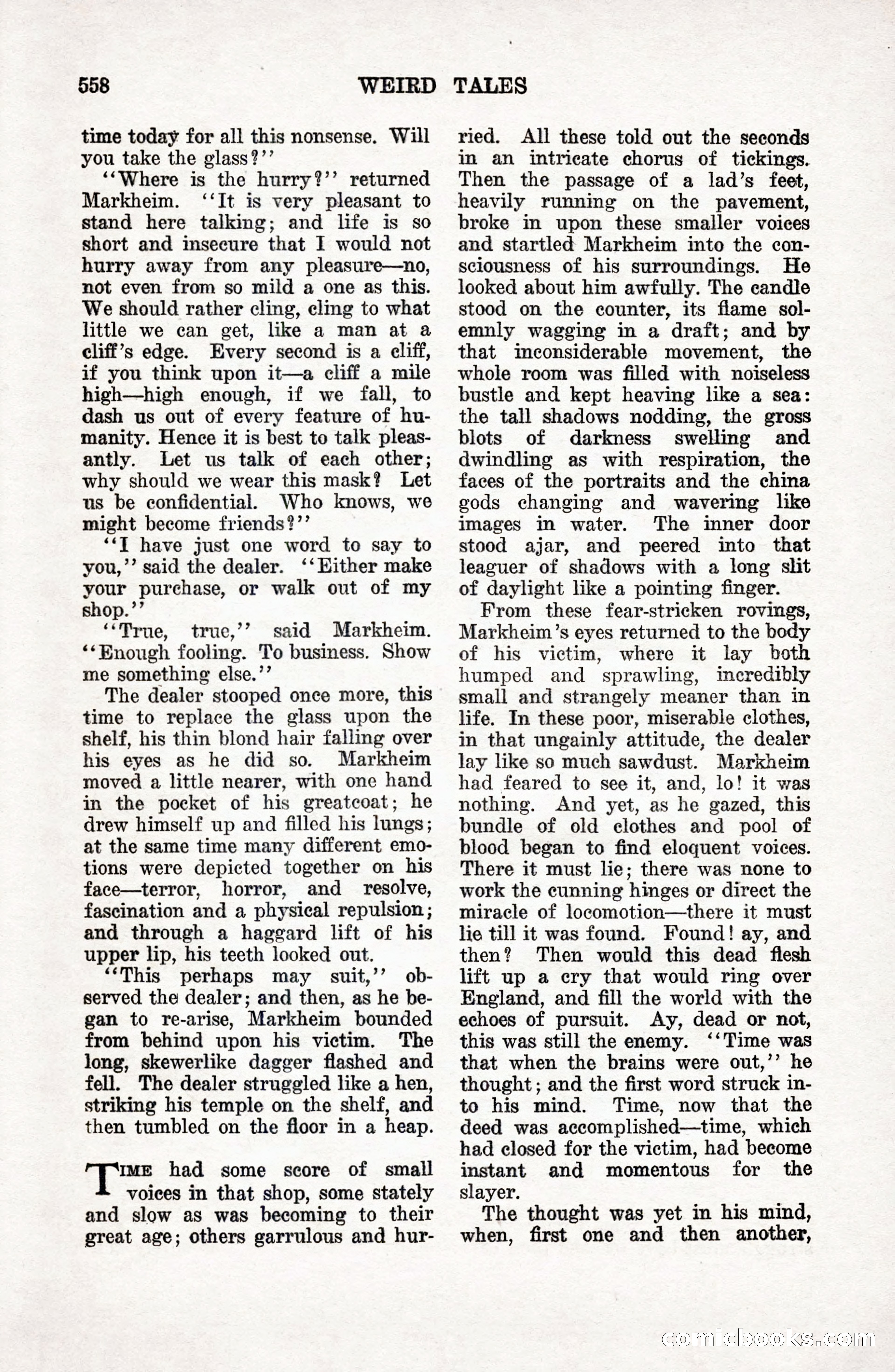 Weird Tales, Vol. 9 No. 4 — page 128 of 148