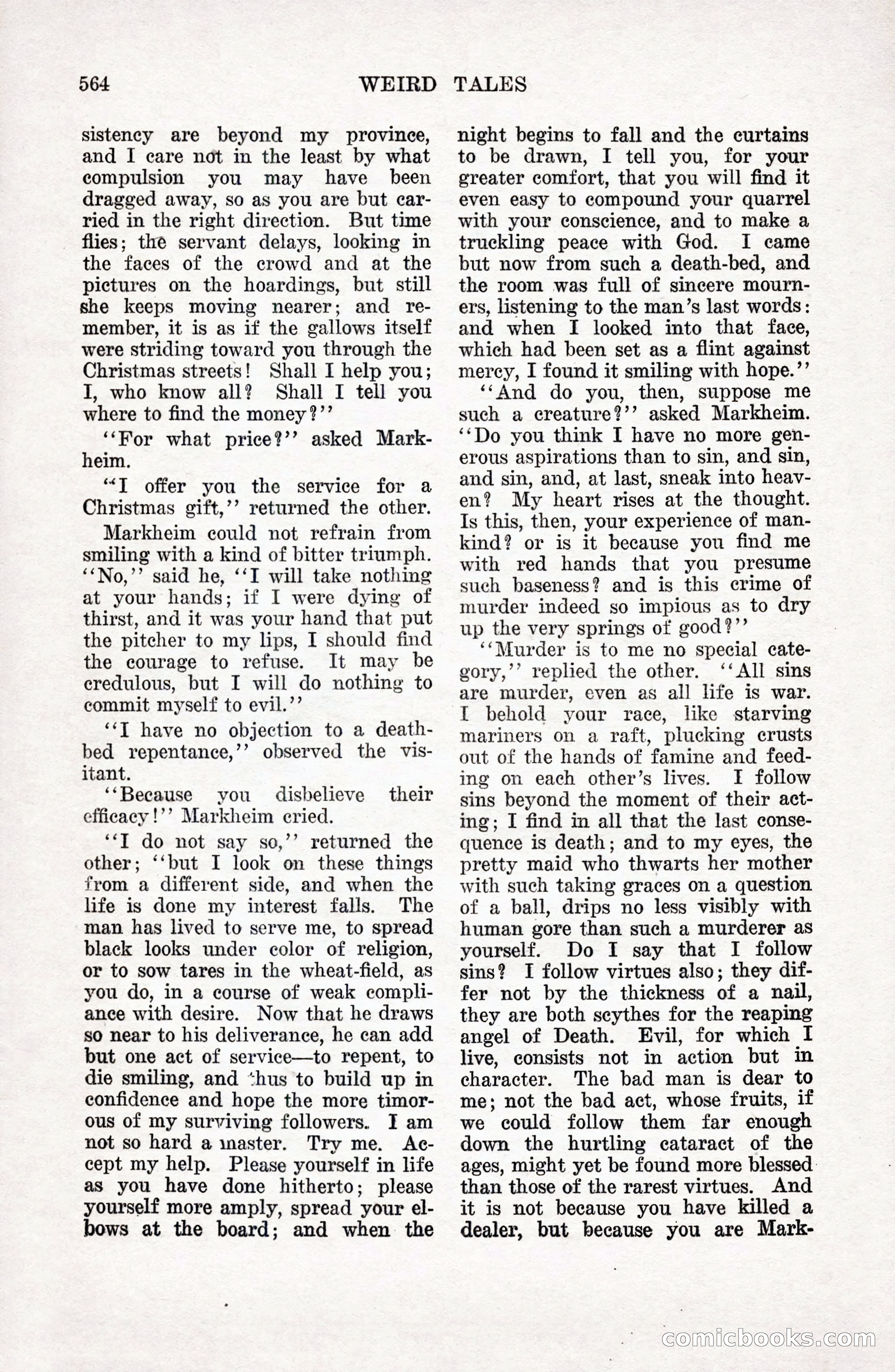 Weird Tales, Vol. 9 No. 4 — page 134 of 148