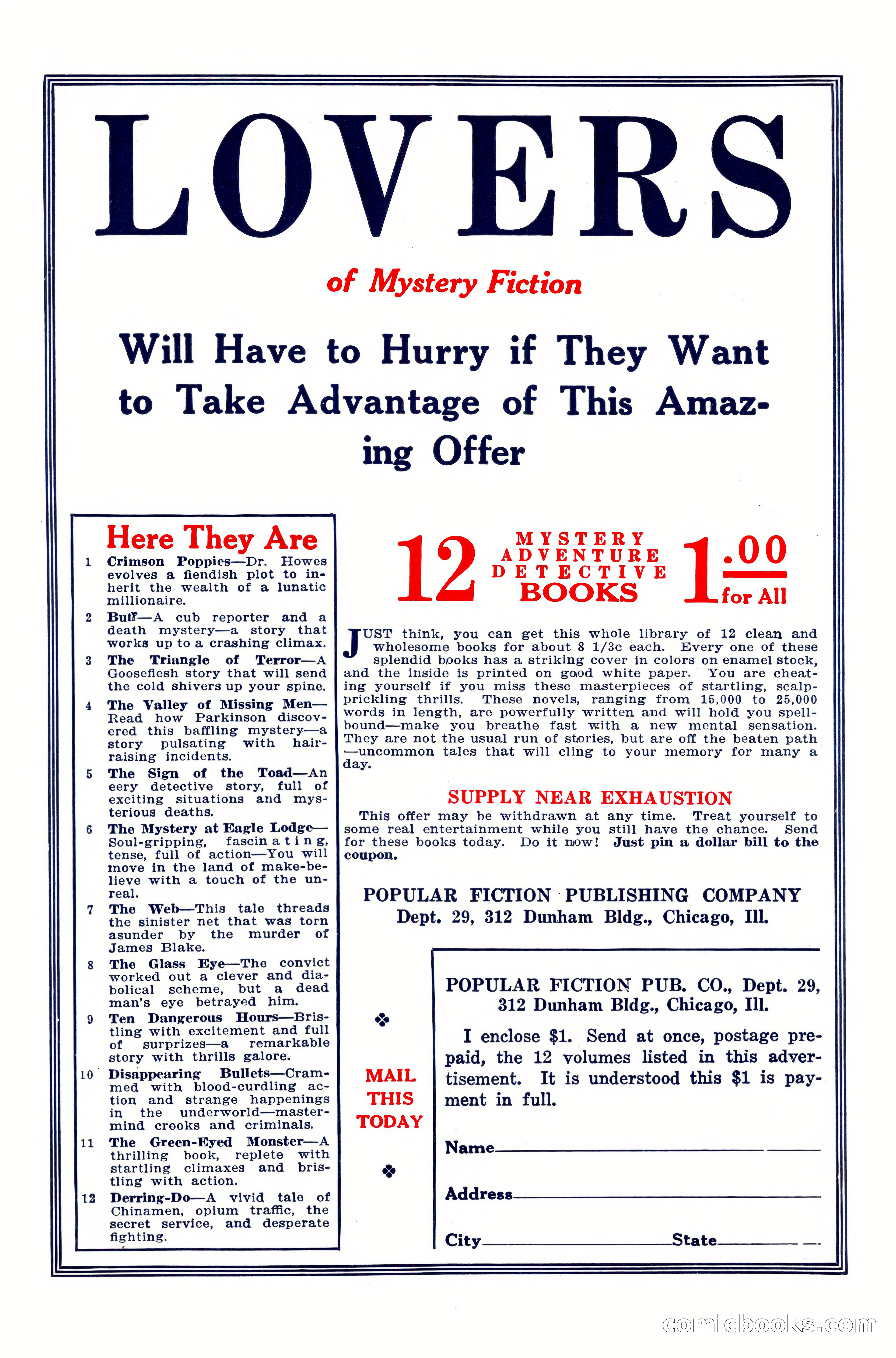 Weird Tales, Vol. IX, No. 5 — page 2 of 148