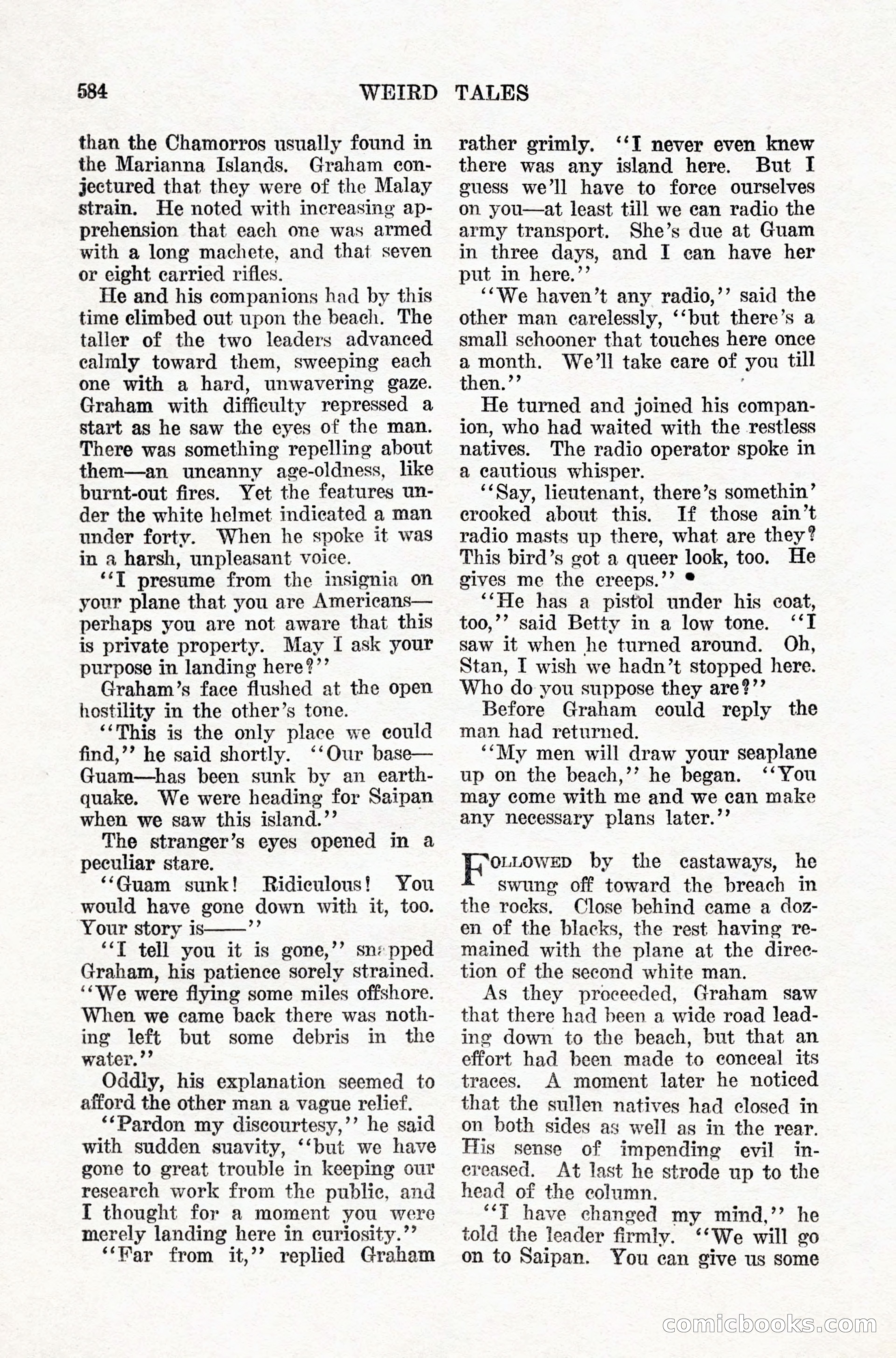 Weird Tales, Vol. IX, No. 5 — page 10 of 148