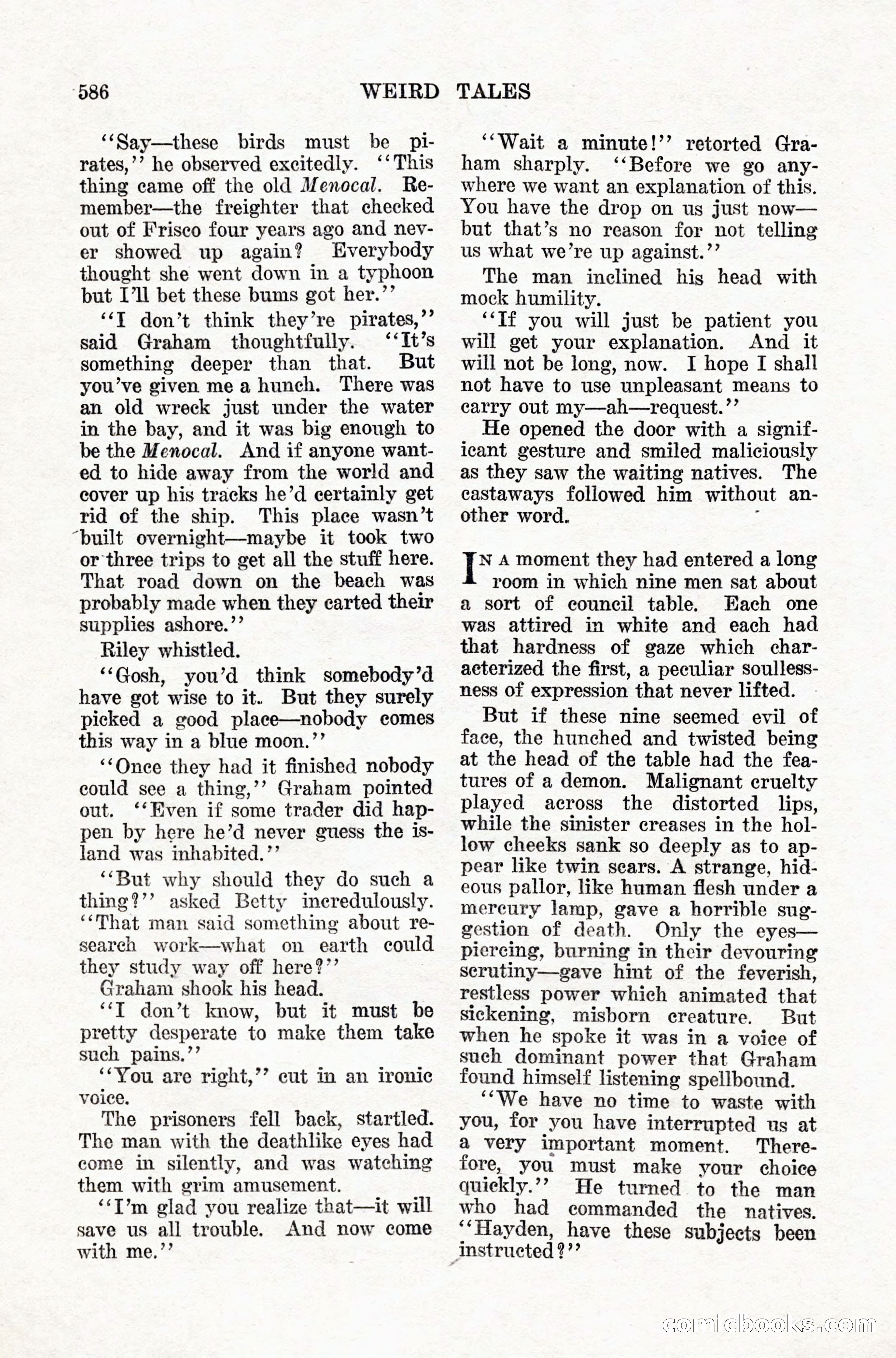 Weird Tales, Vol. IX, No. 5 — page 12 of 148