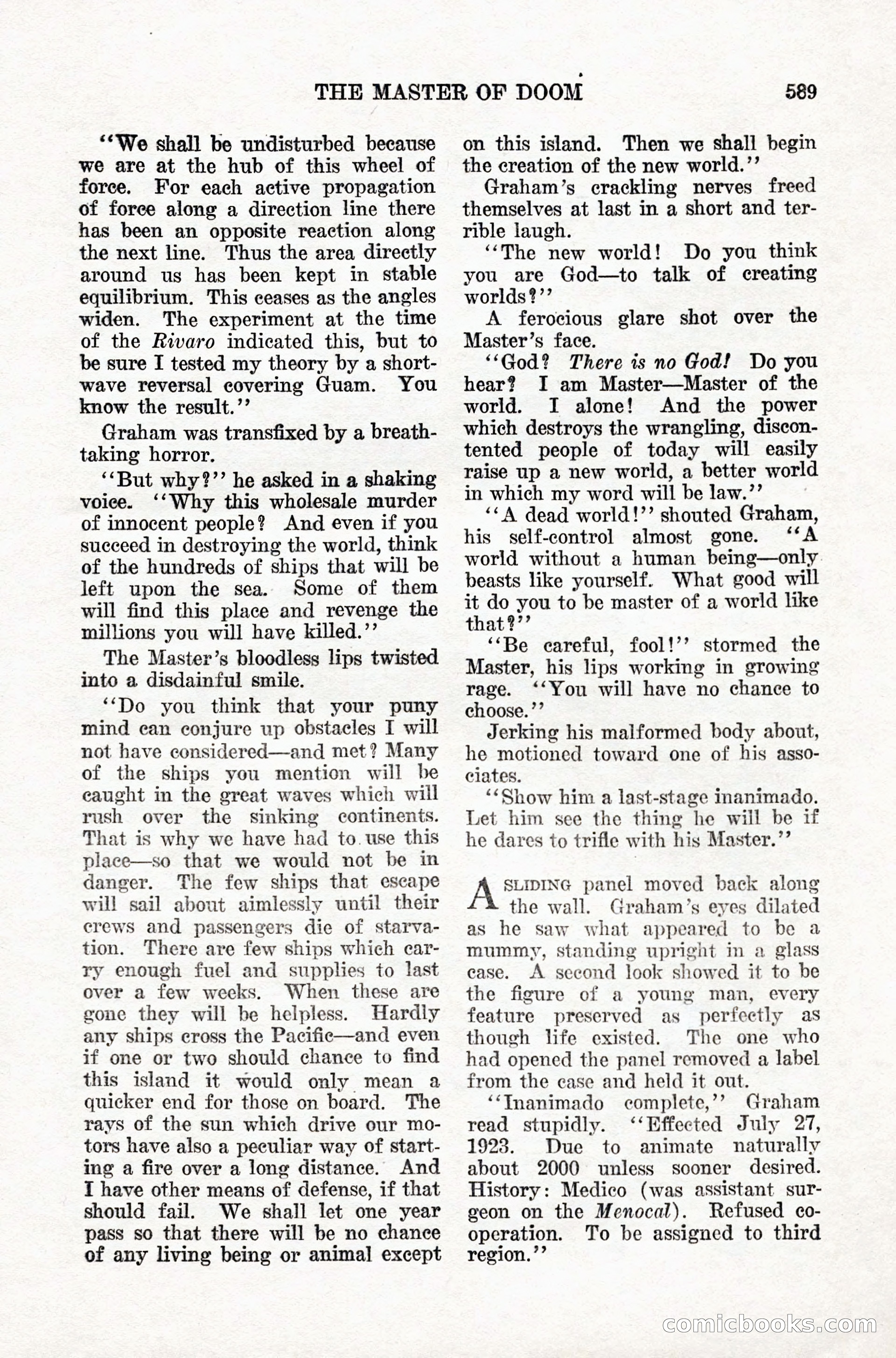 Weird Tales, Vol. IX, No. 5 — page 15 of 148