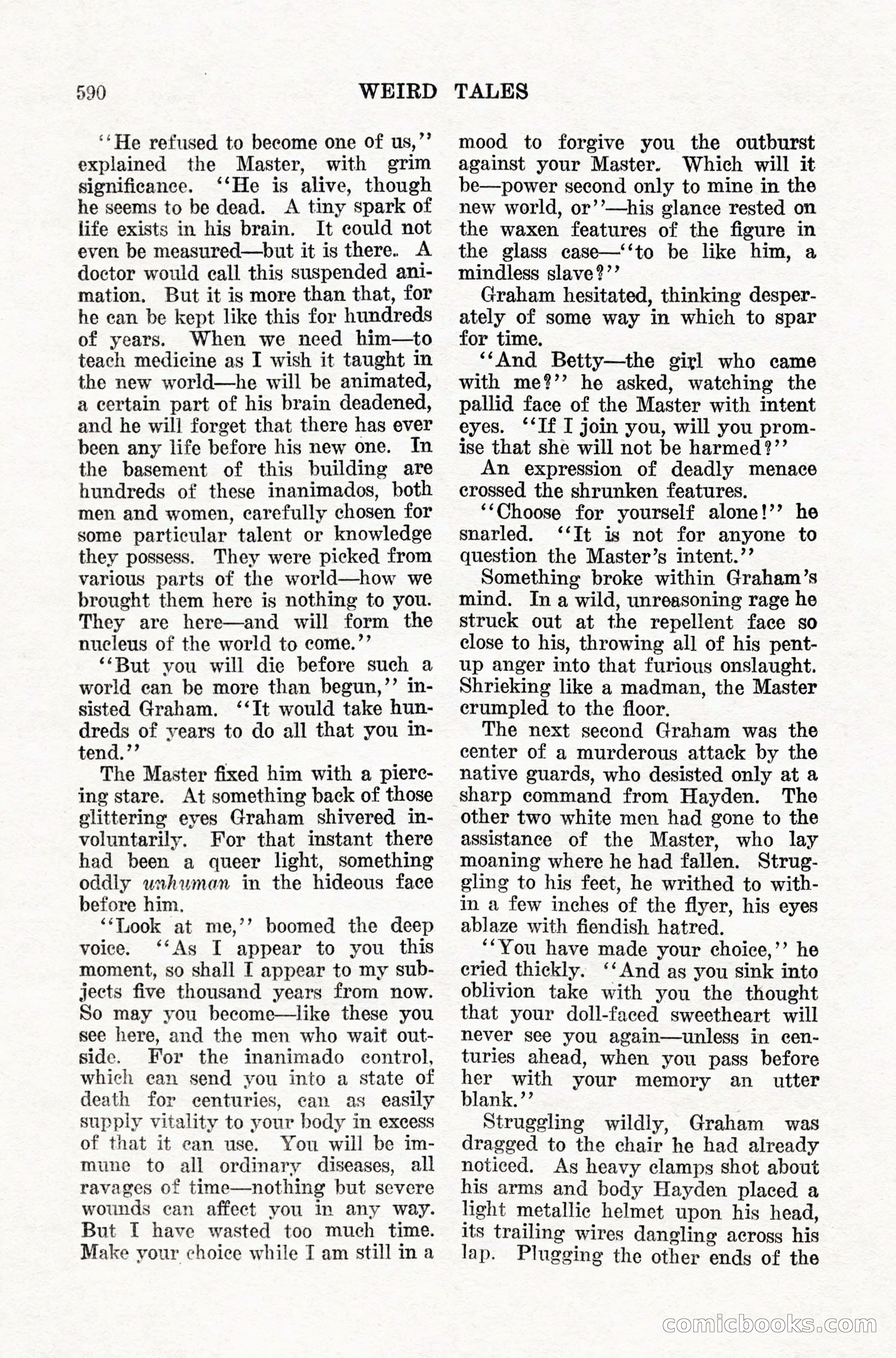Weird Tales, Vol. IX, No. 5 — page 16 of 148