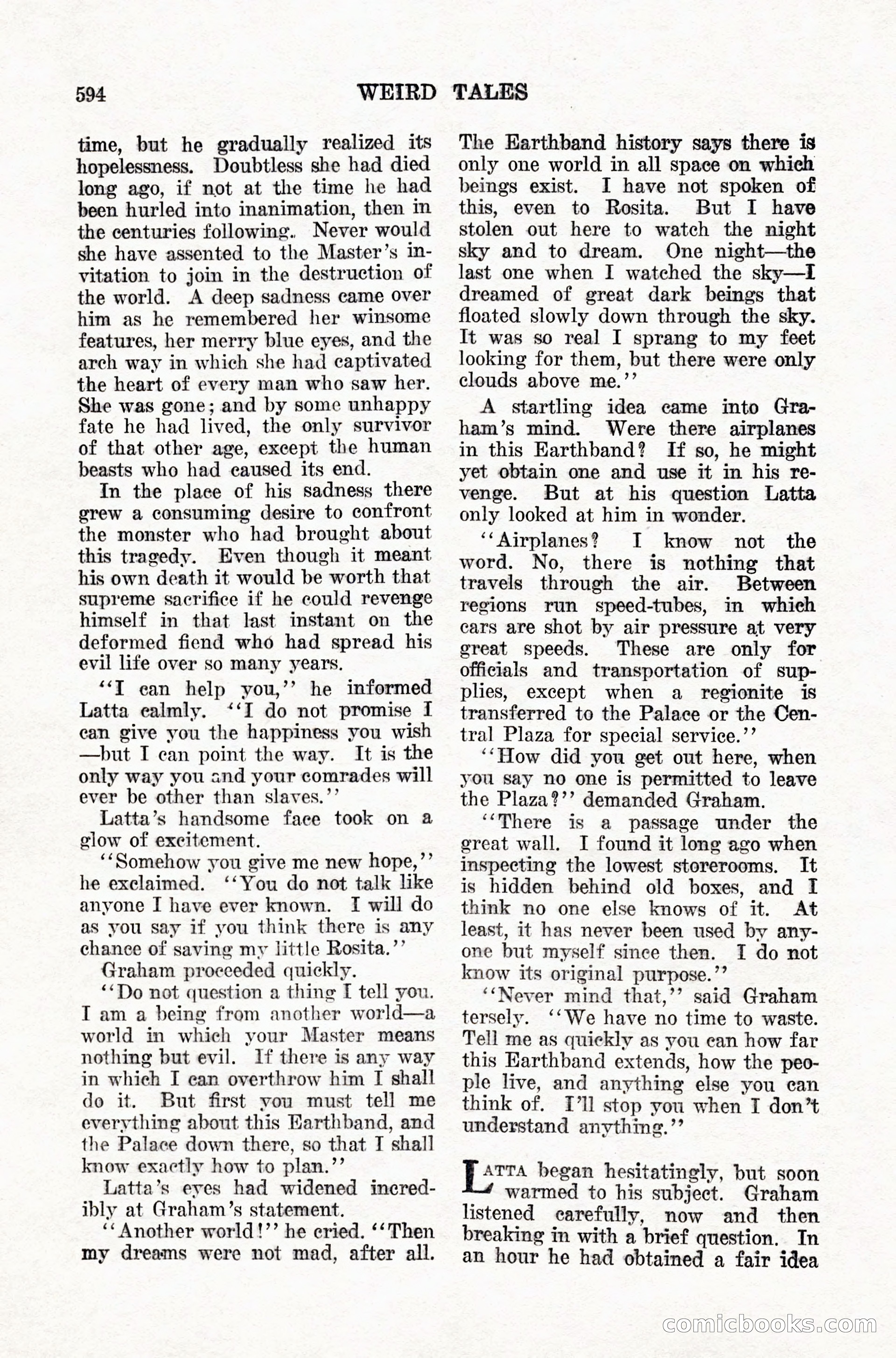 Weird Tales, Vol. IX, No. 5 — page 20 of 148