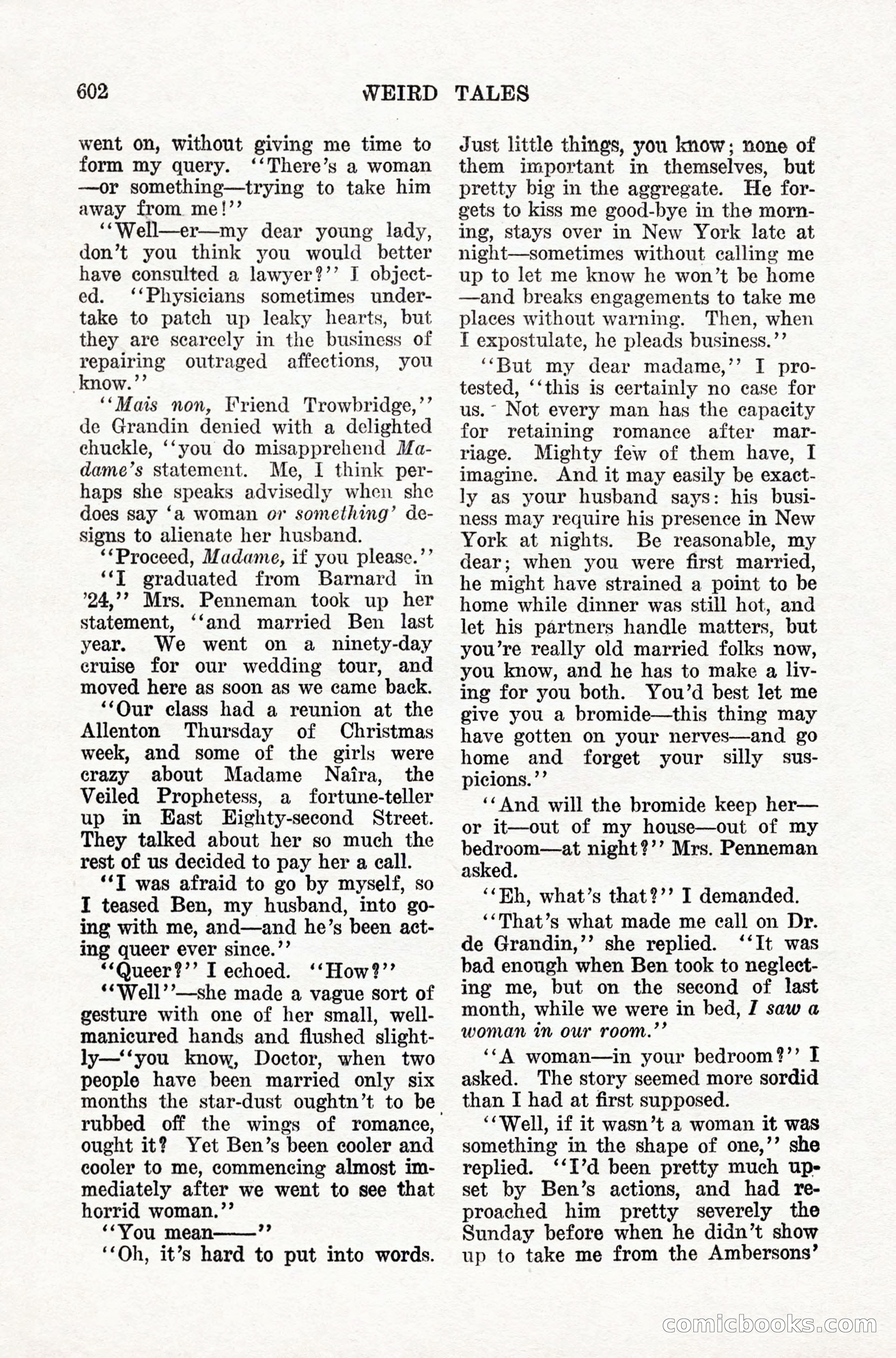 Weird Tales, Vol. IX, No. 5 — page 28 of 148