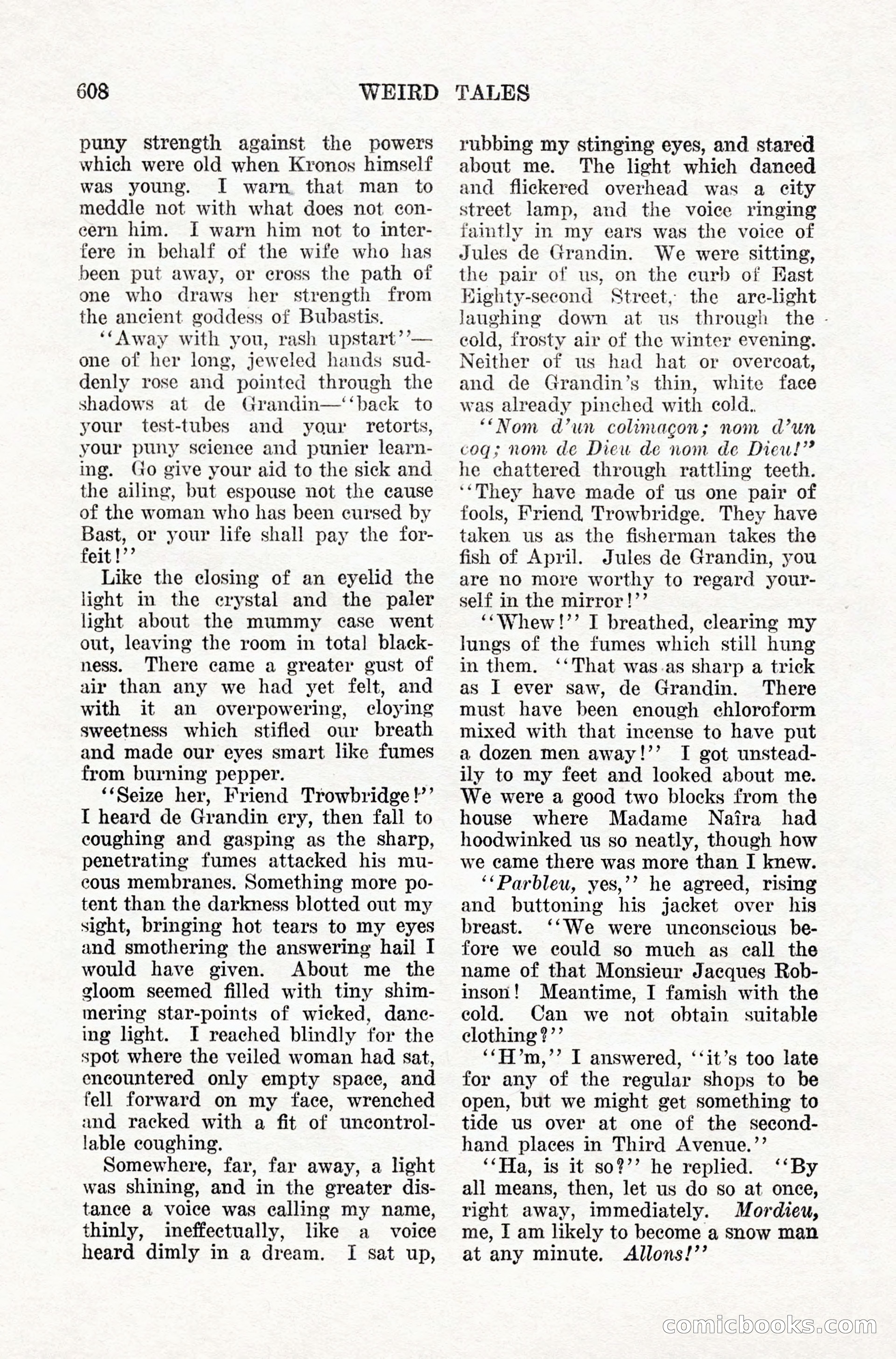 Weird Tales, Vol. IX, No. 5 — page 34 of 148