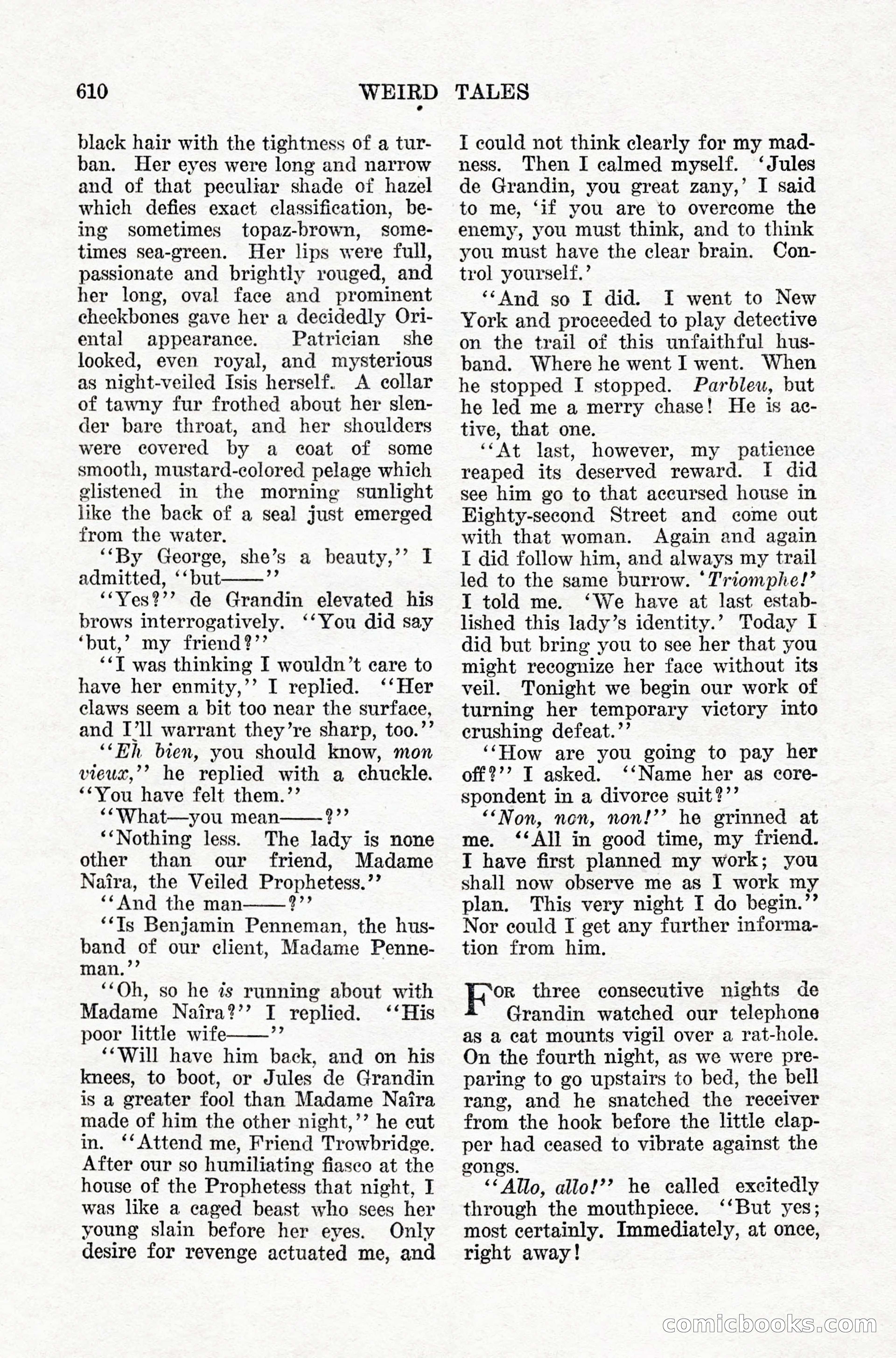Weird Tales, Vol. IX, No. 5 — page 36 of 148