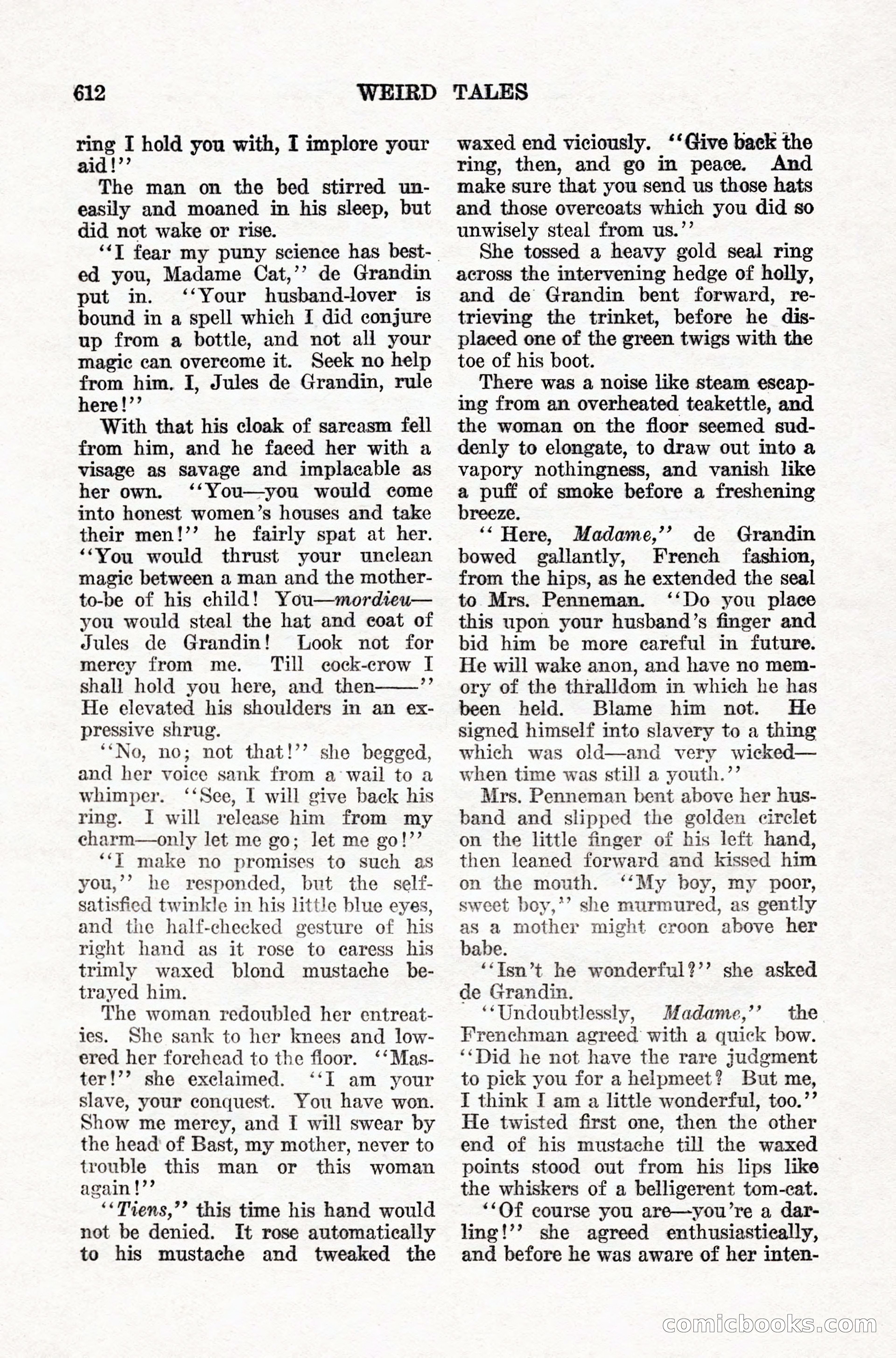 Weird Tales, Vol. IX, No. 5 — page 38 of 148