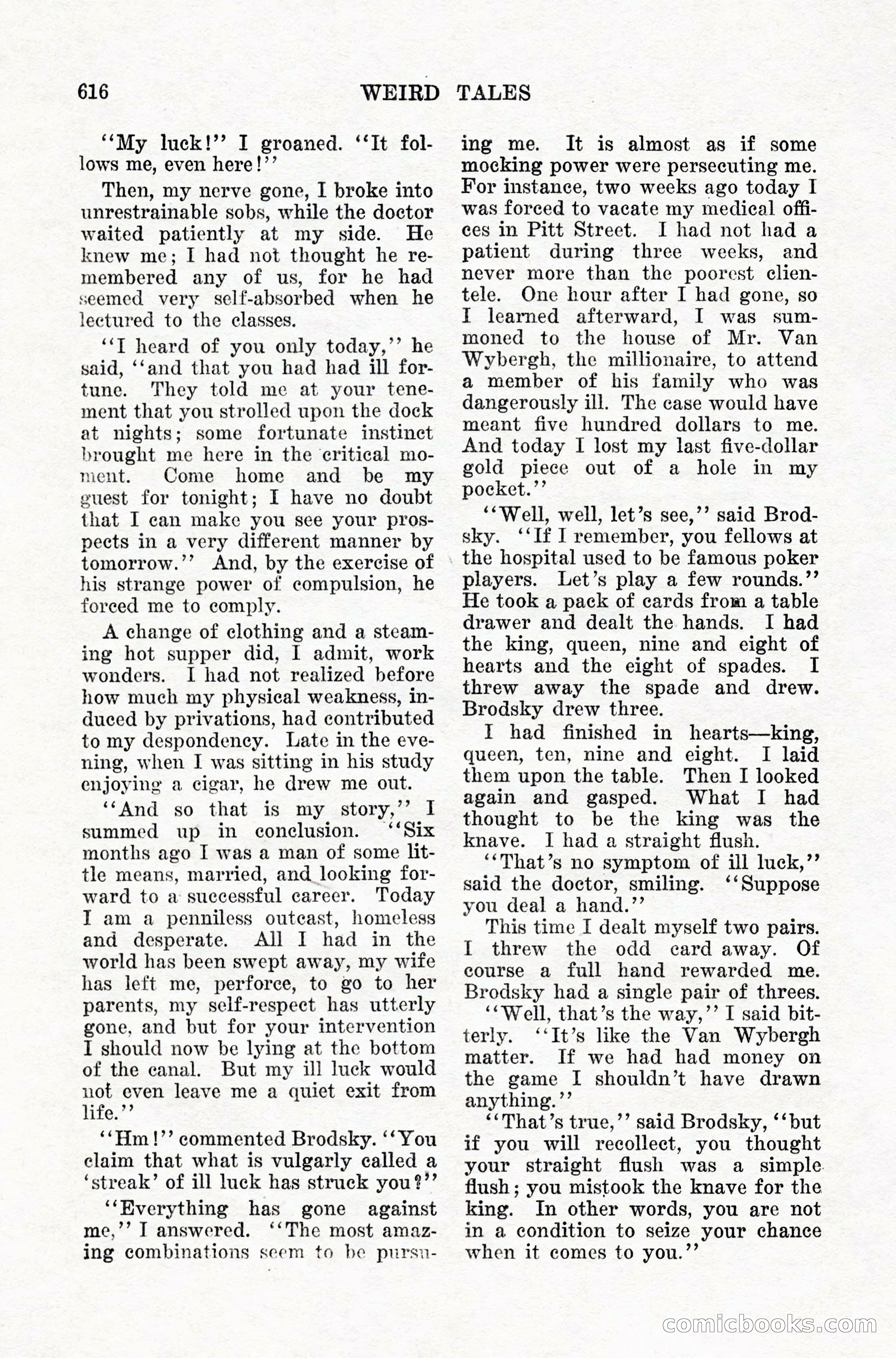 Weird Tales, Vol. IX, No. 5 — page 42 of 148