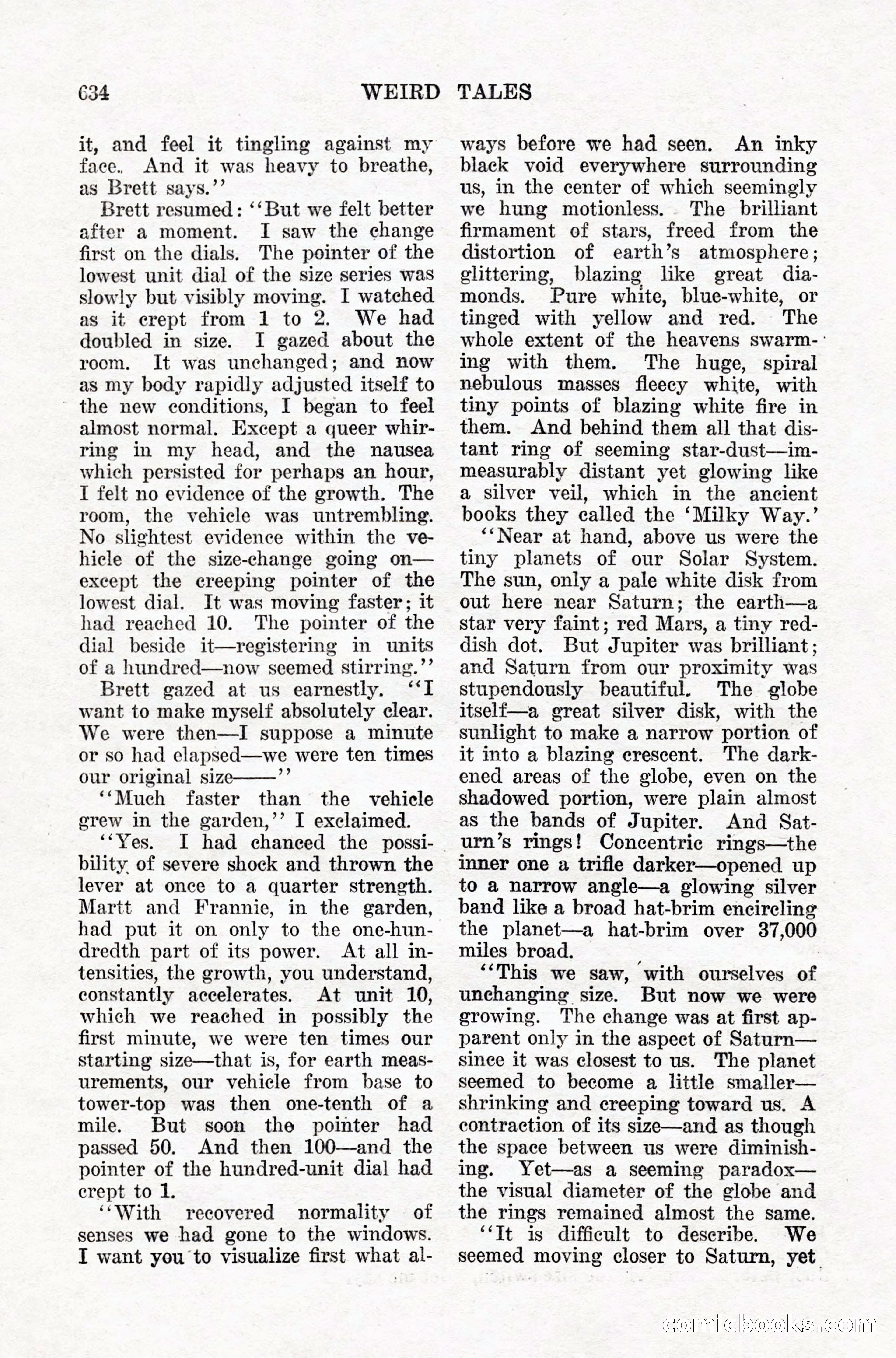 Weird Tales, Vol. IX, No. 5 — page 60 of 148