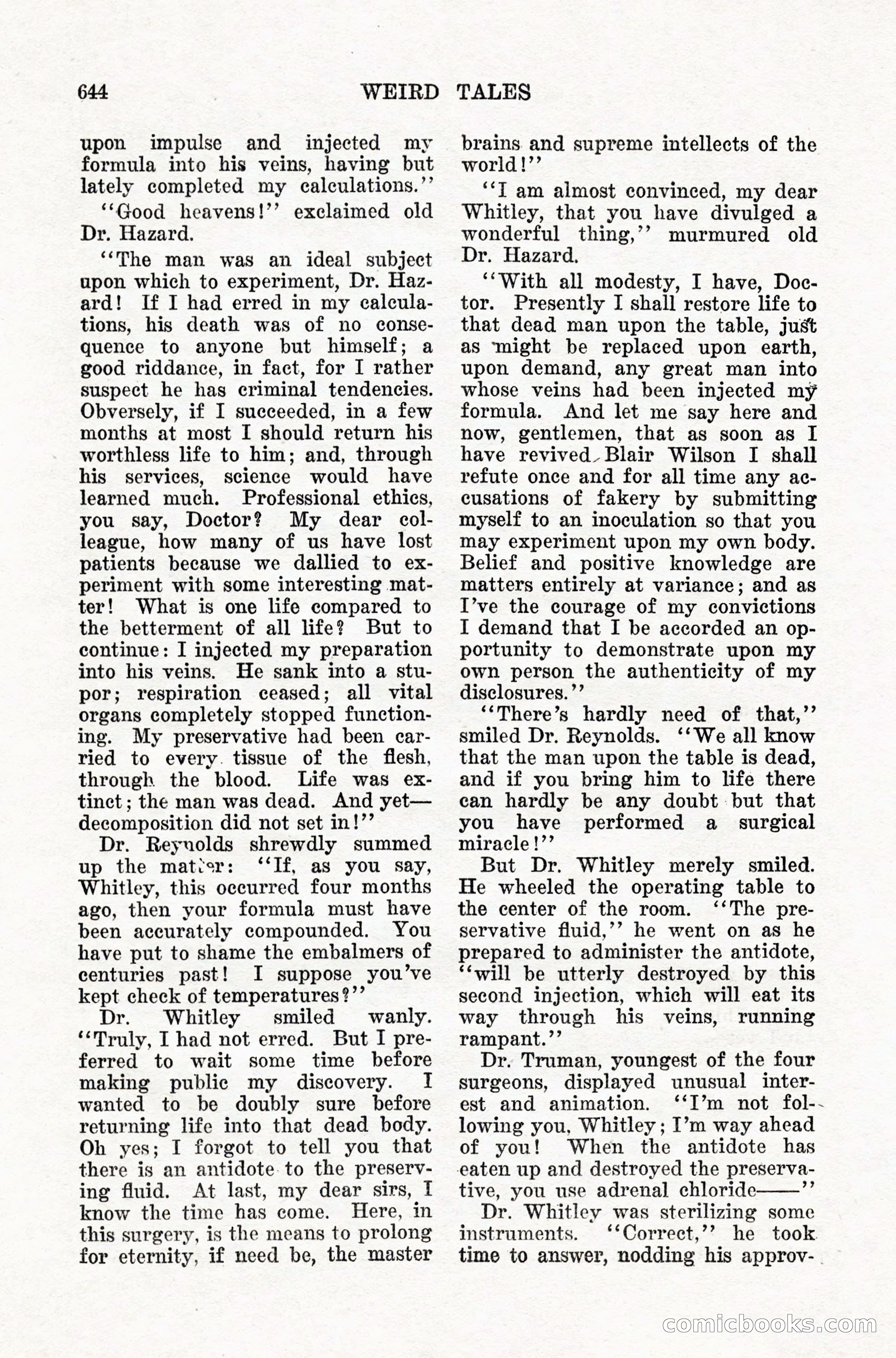 Weird Tales, Vol. IX, No. 5 — page 70 of 148