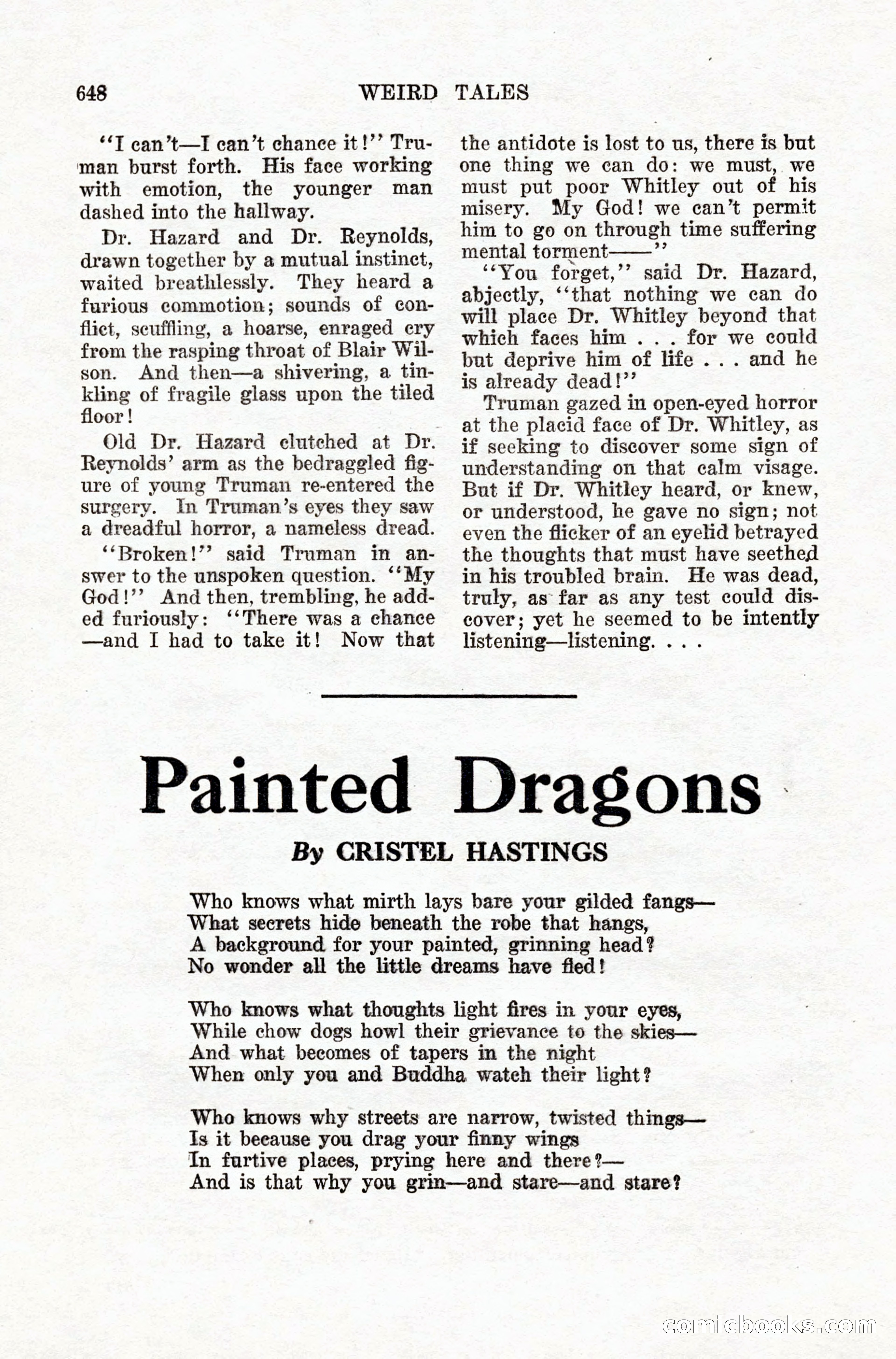 Weird Tales, Vol. IX, No. 5 — page 74 of 148