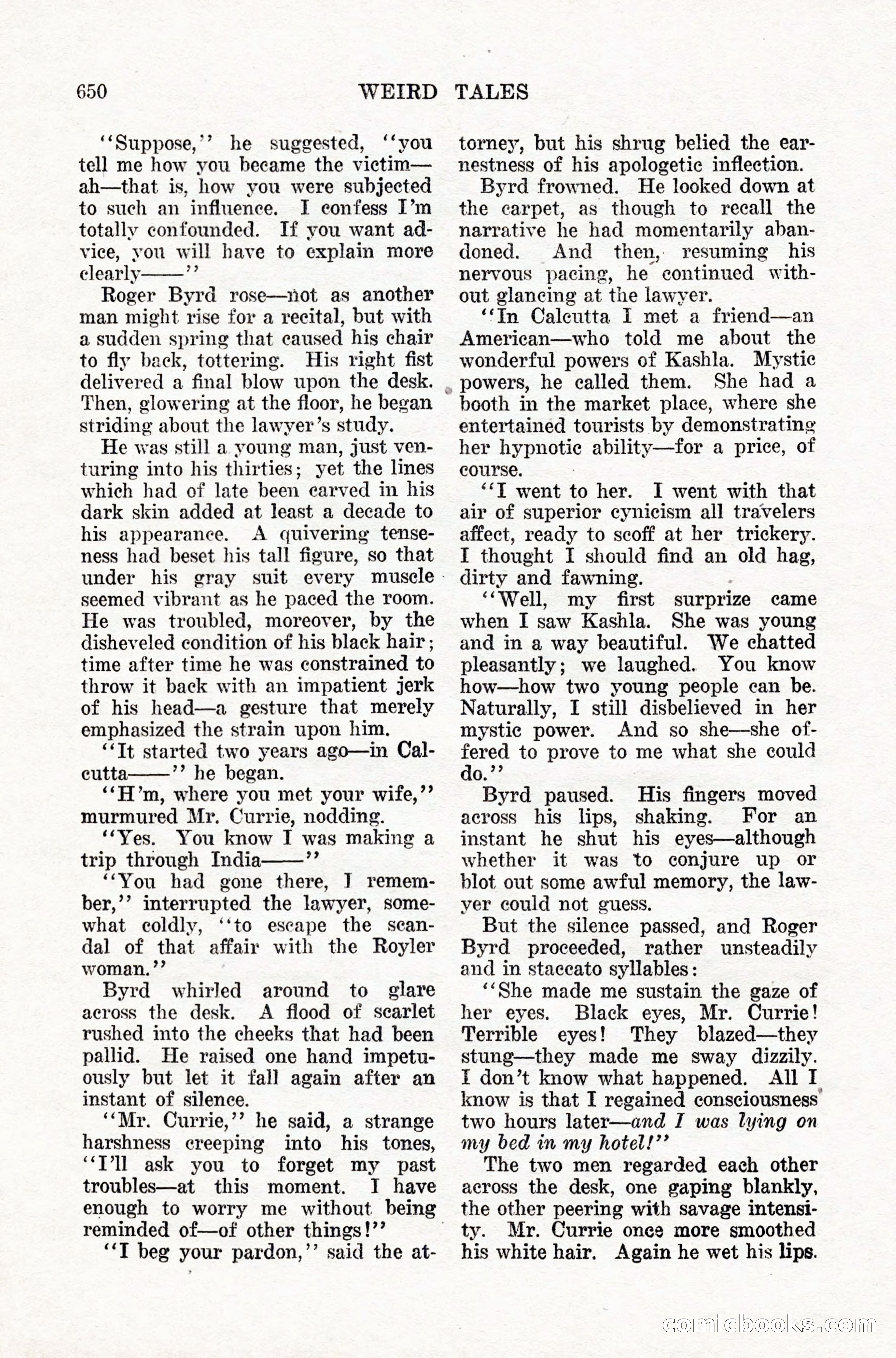 Weird Tales, Vol. IX, No. 5 — page 76 of 148