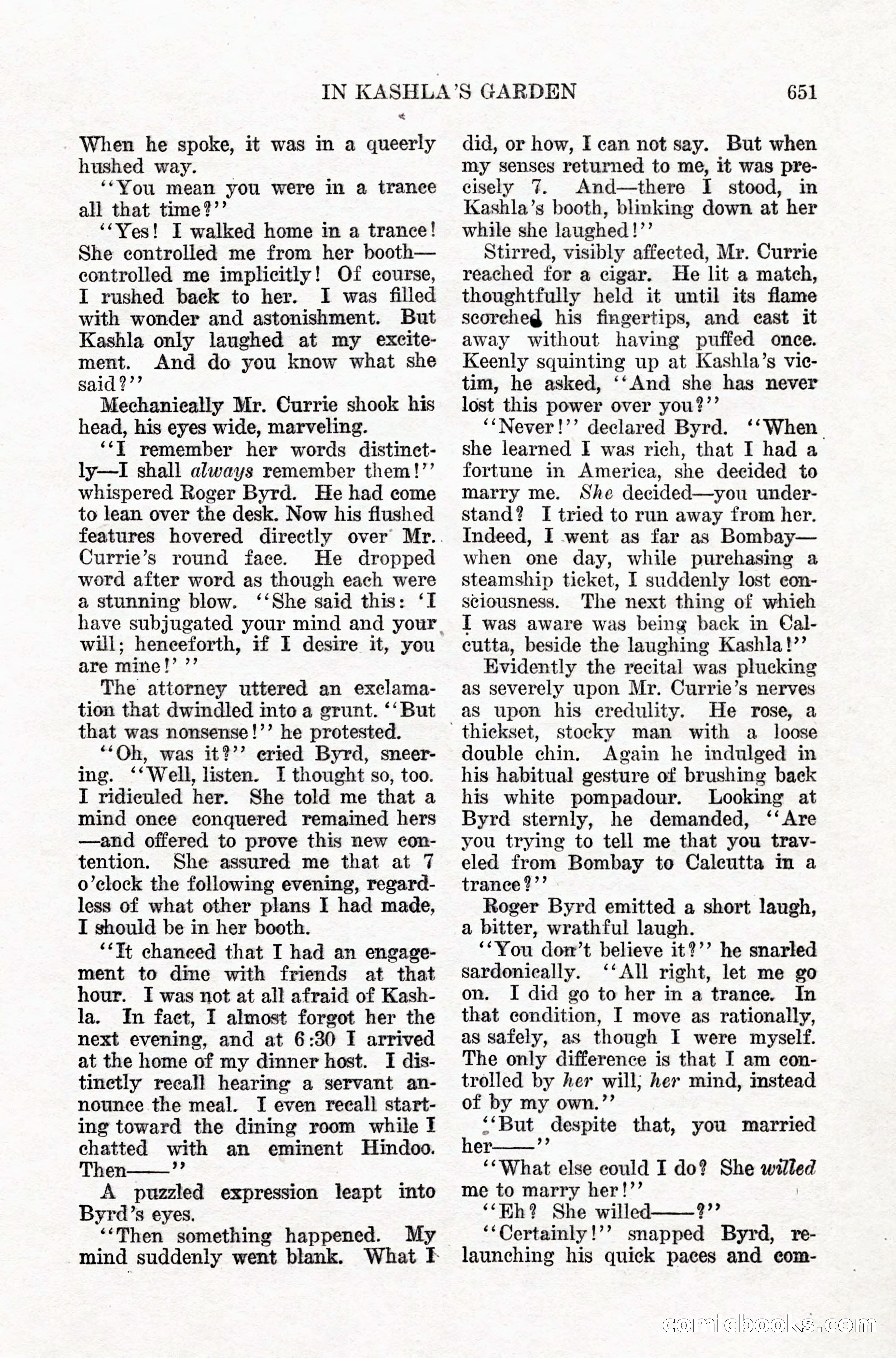 Weird Tales, Vol. IX, No. 5 — page 77 of 148