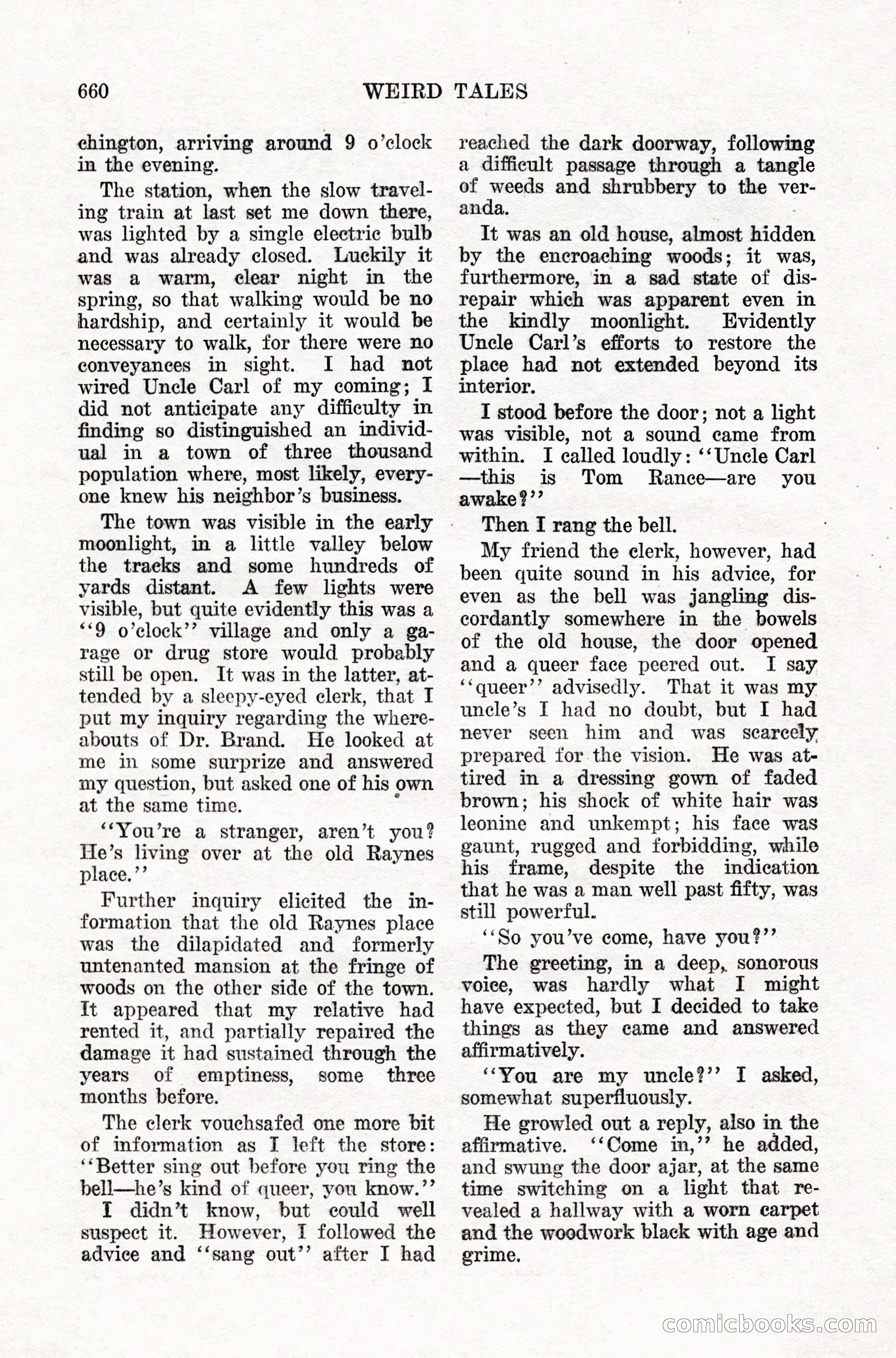 Weird Tales, Vol. IX, No. 5 — page 86 of 148