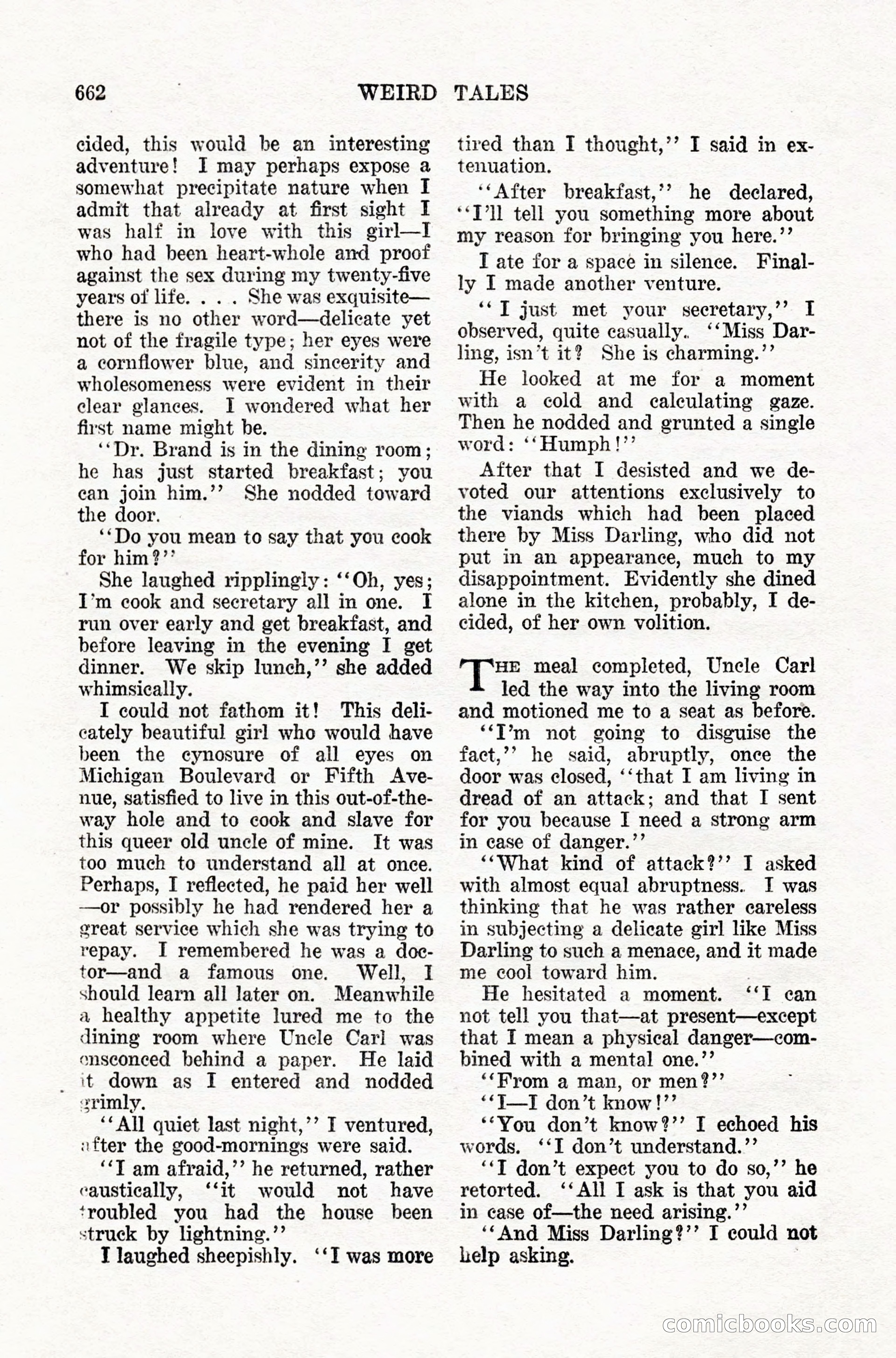 Weird Tales, Vol. IX, No. 5 — page 88 of 148