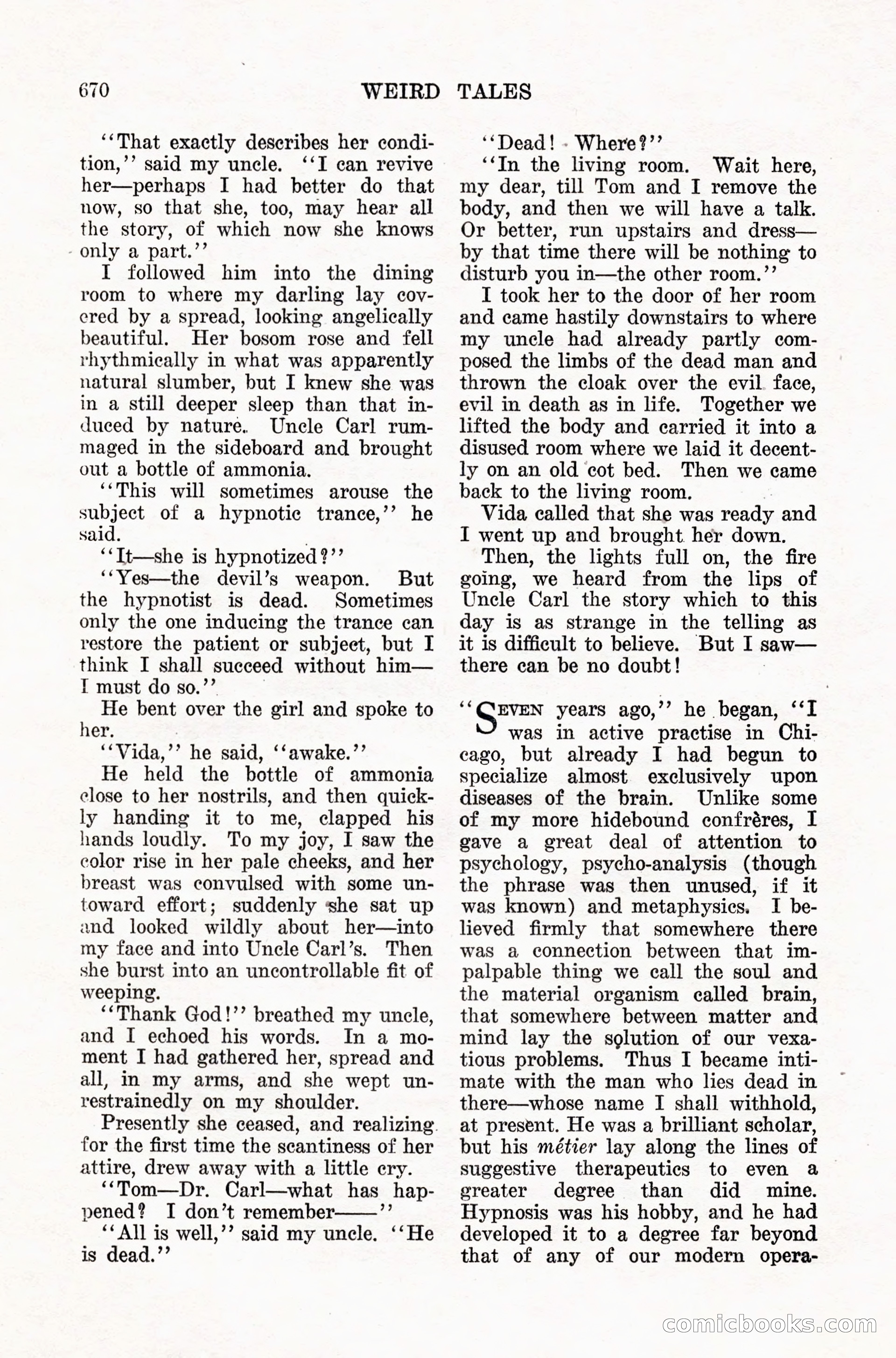 Weird Tales, Vol. IX, No. 5 — page 96 of 148