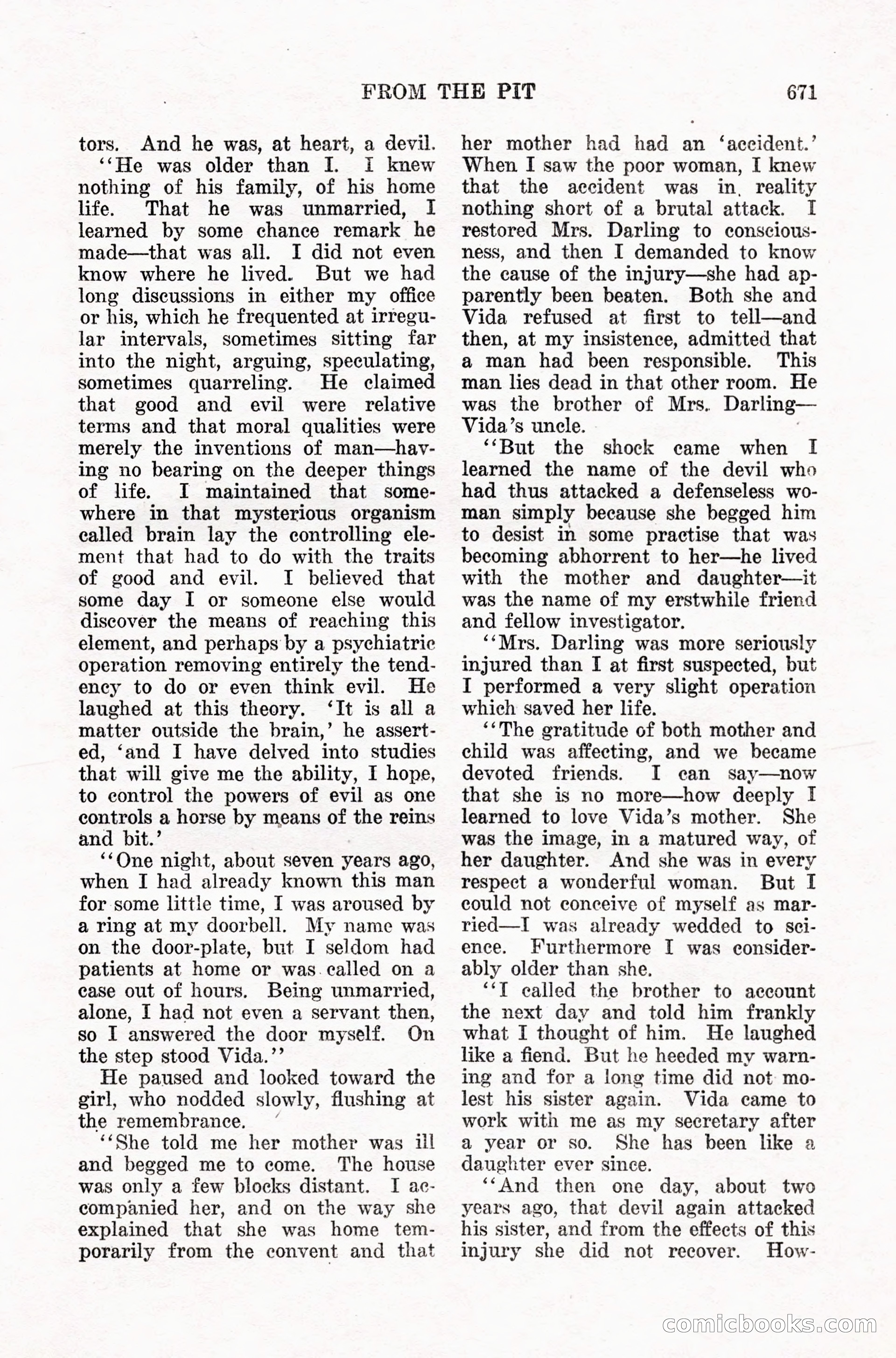 Weird Tales, Vol. IX, No. 5 — page 97 of 148