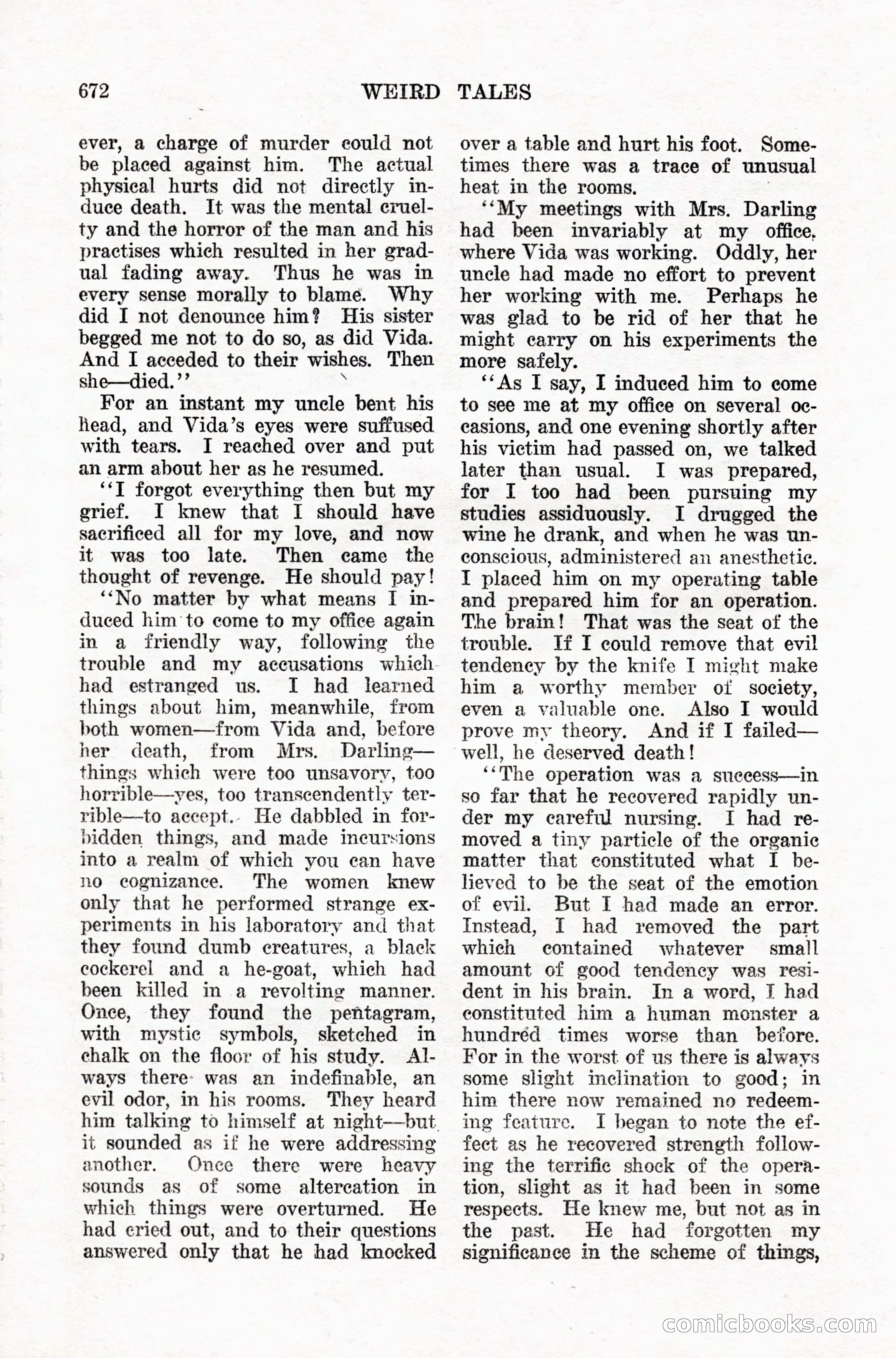 Weird Tales, Vol. IX, No. 5 — page 98 of 148
