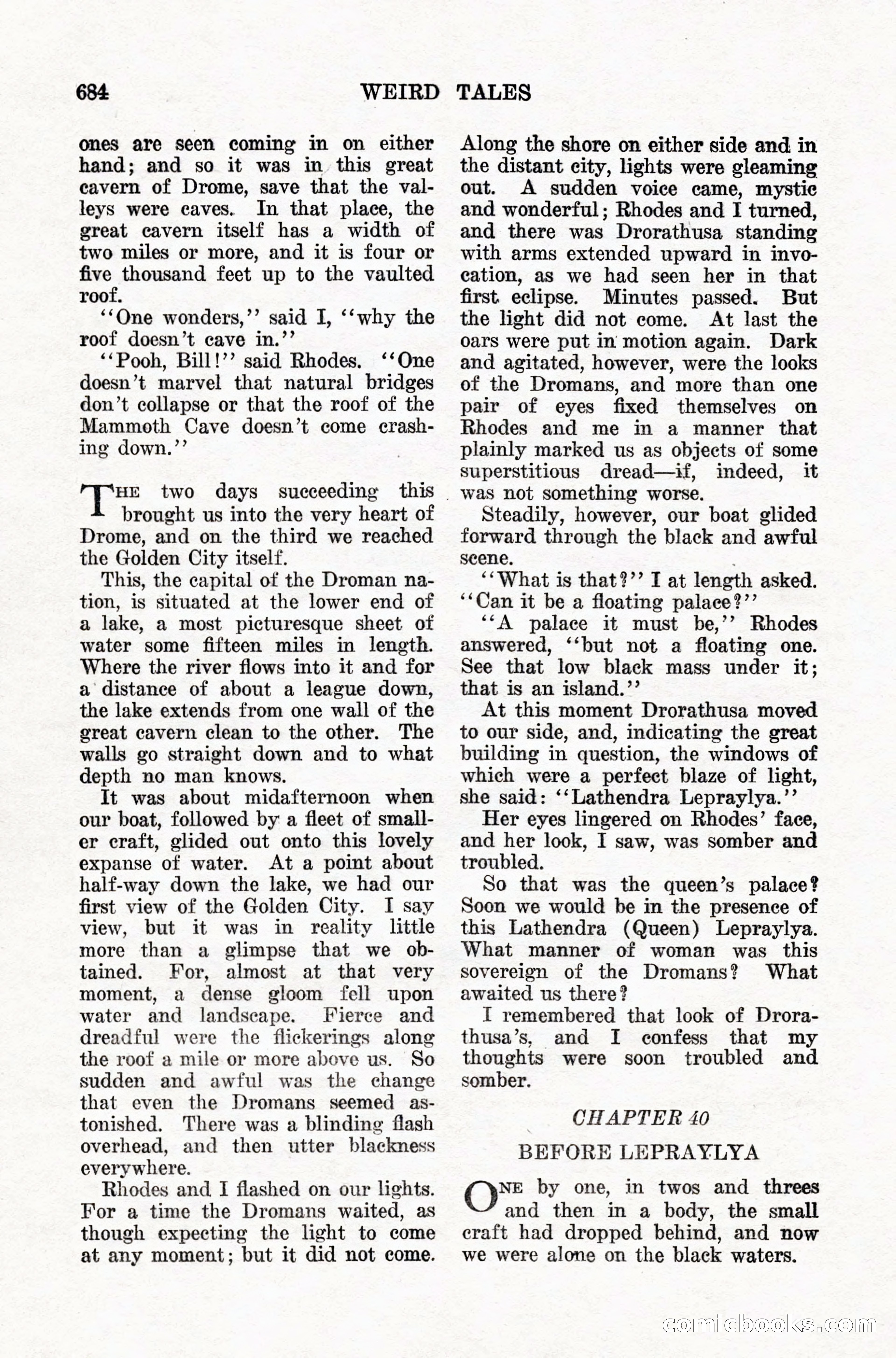 Weird Tales, Vol. IX, No. 5 — page 110 of 148