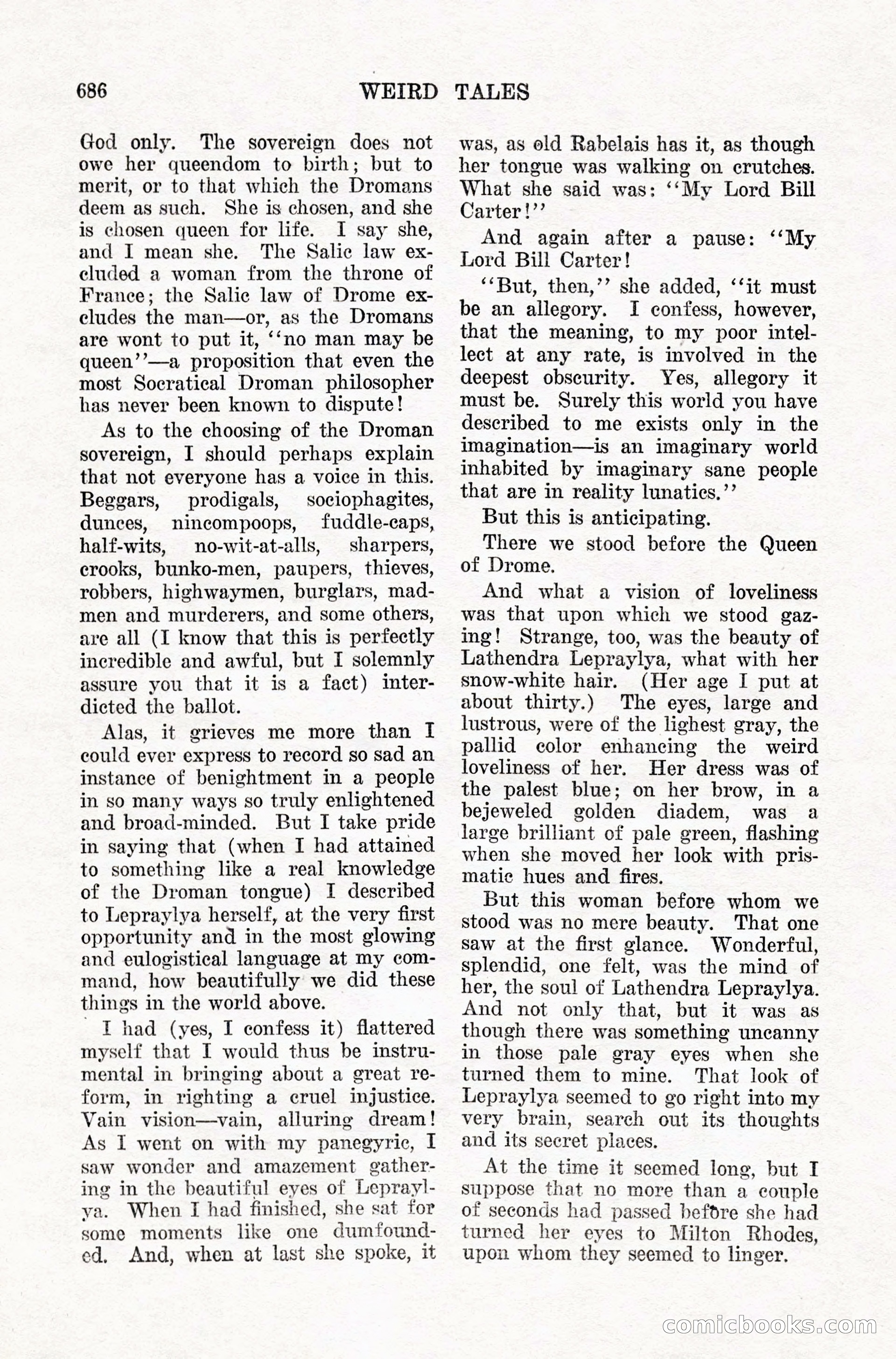 Weird Tales, Vol. IX, No. 5 — page 112 of 148