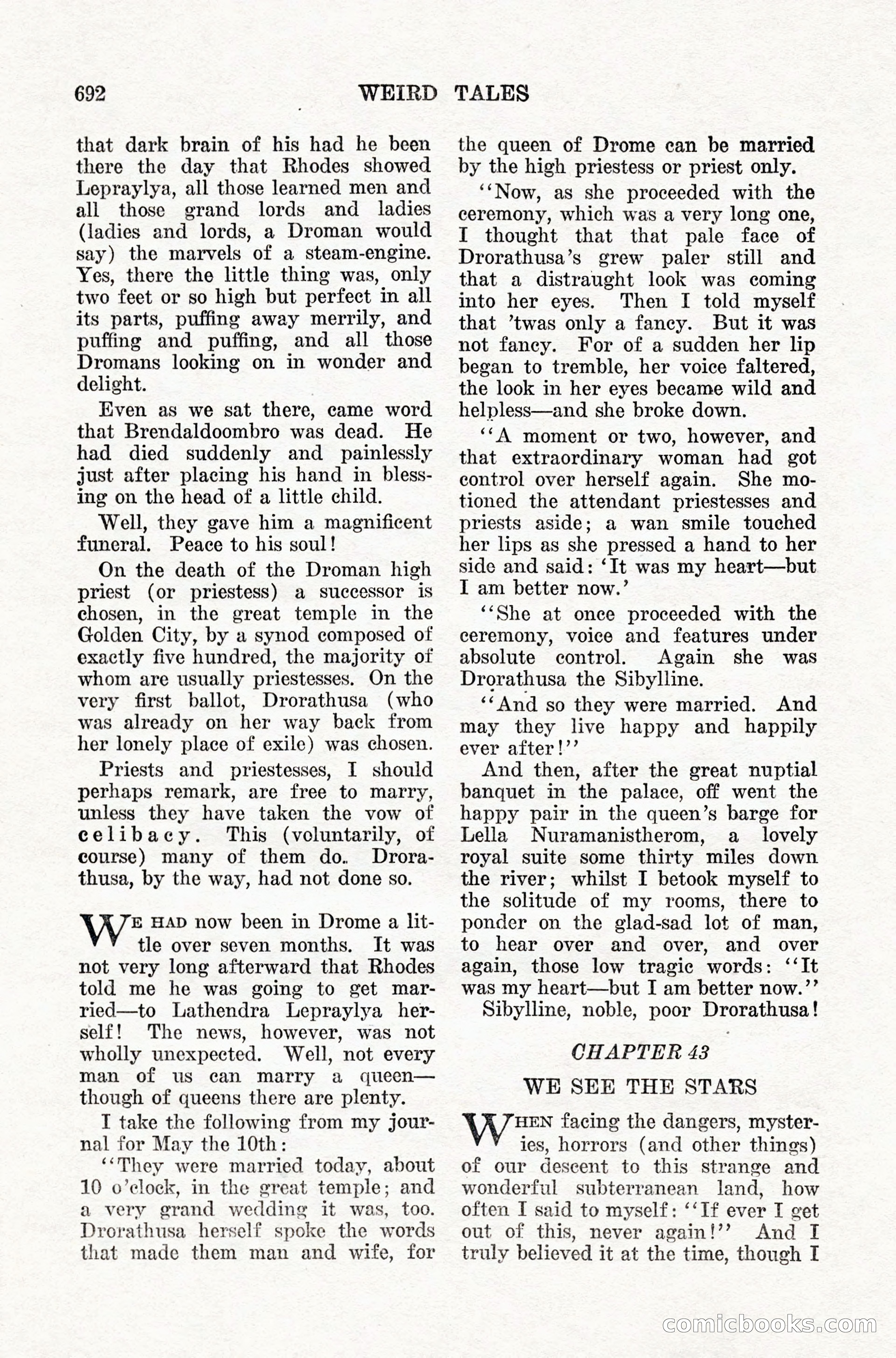 Weird Tales, Vol. IX, No. 5 — page 118 of 148