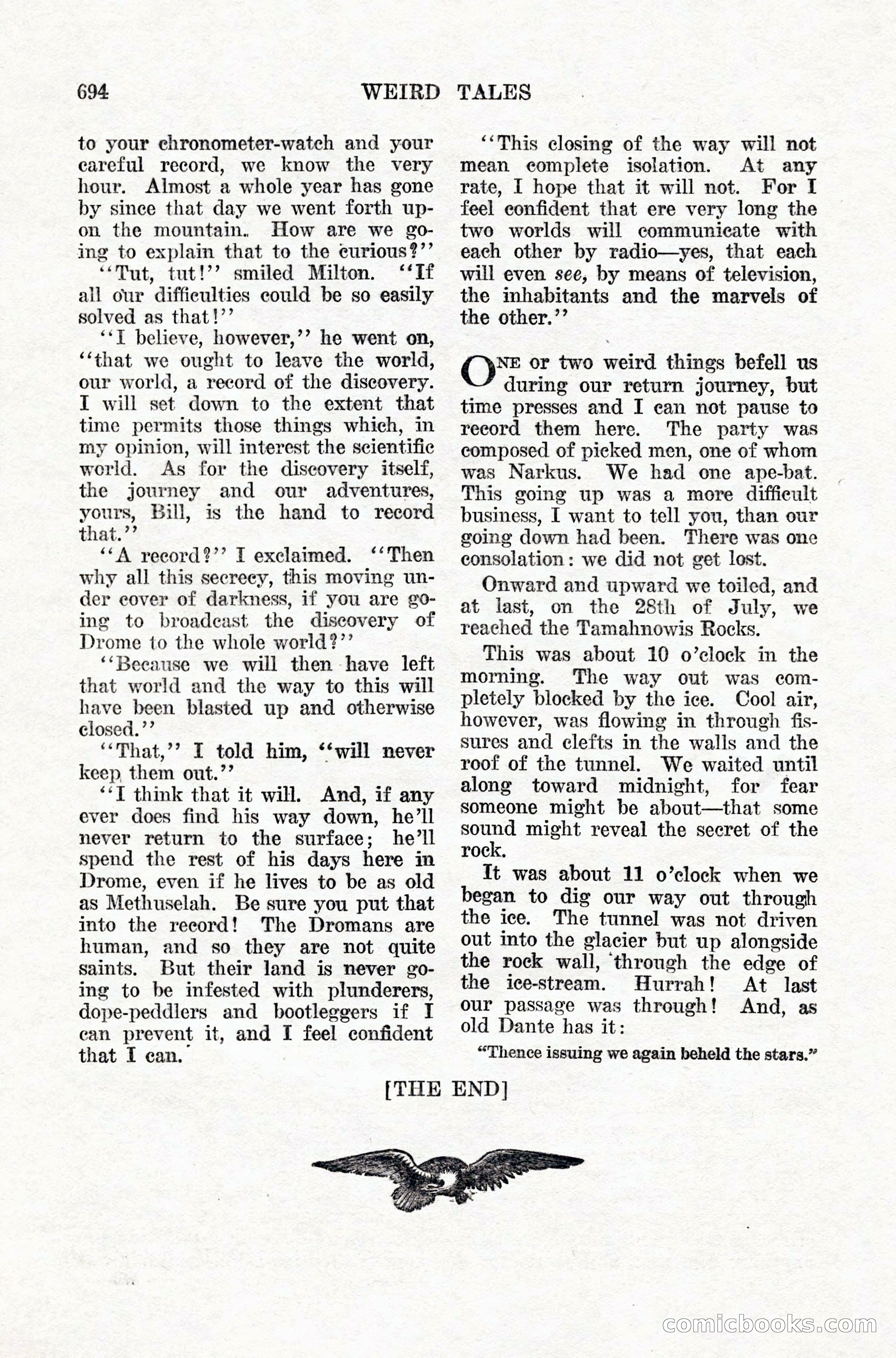 Weird Tales, Vol. IX, No. 5 — page 120 of 148