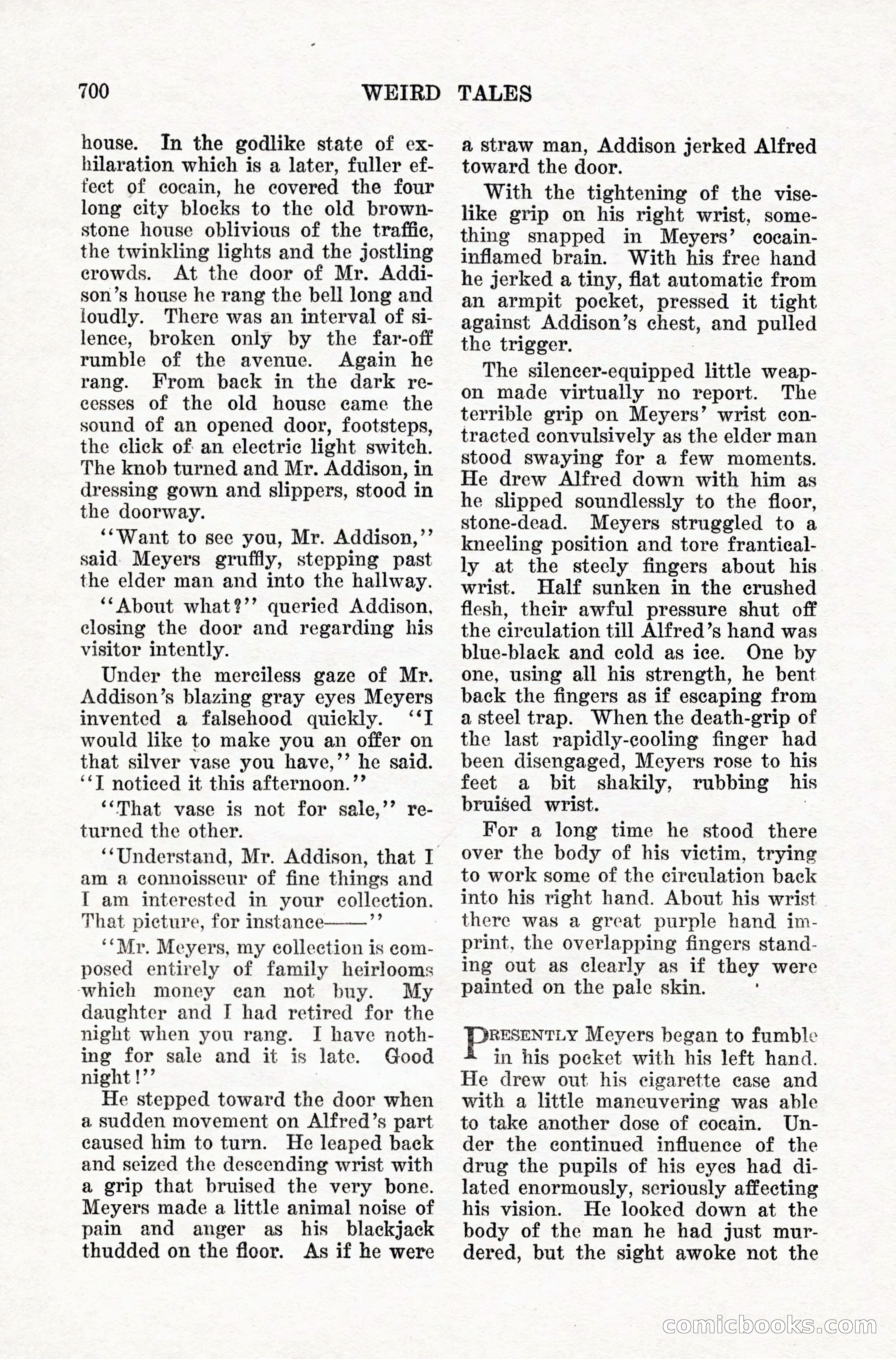 Weird Tales, Vol. IX, No. 5 — page 126 of 148
