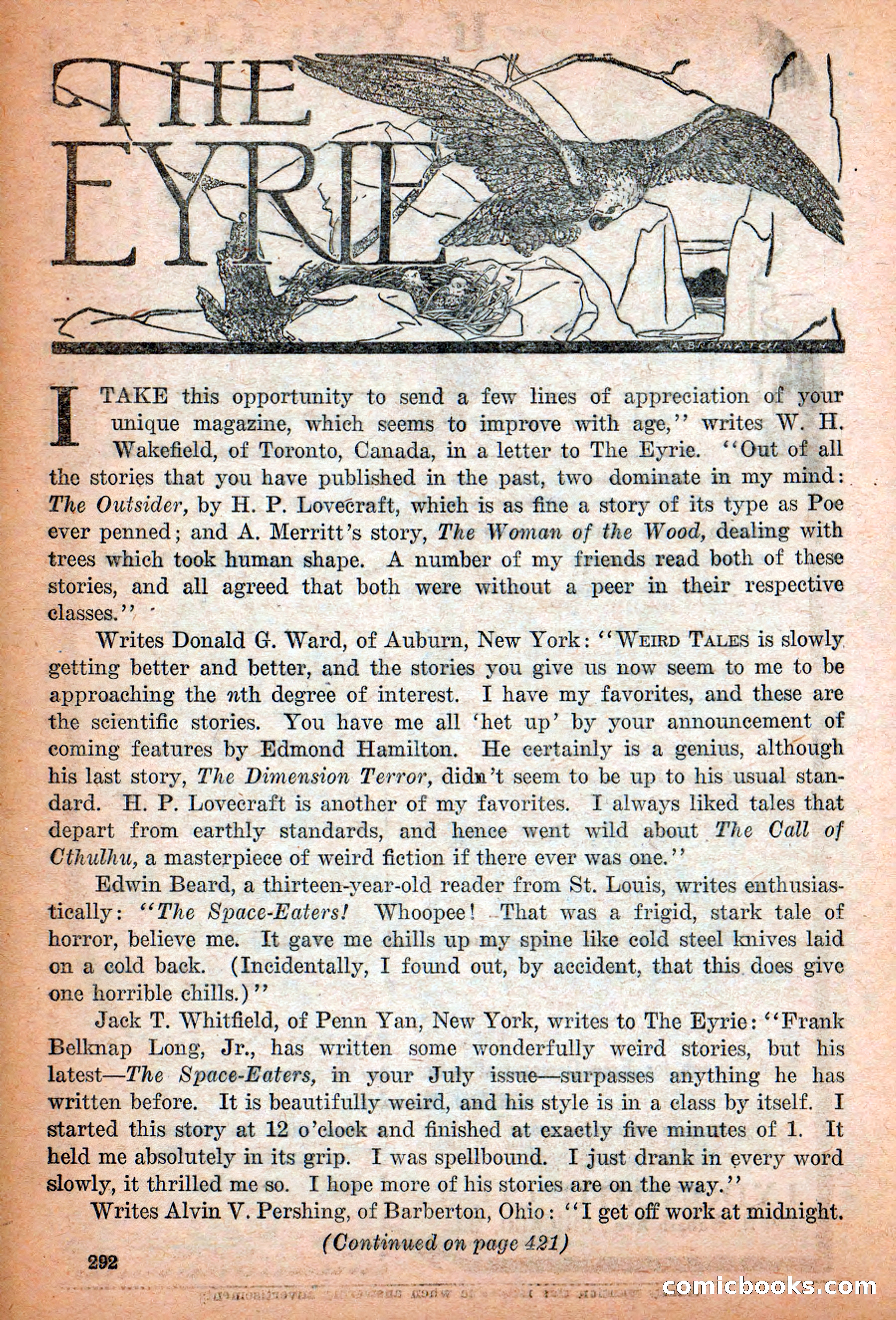 Weird Tales, September 1928 — page 6 of 148