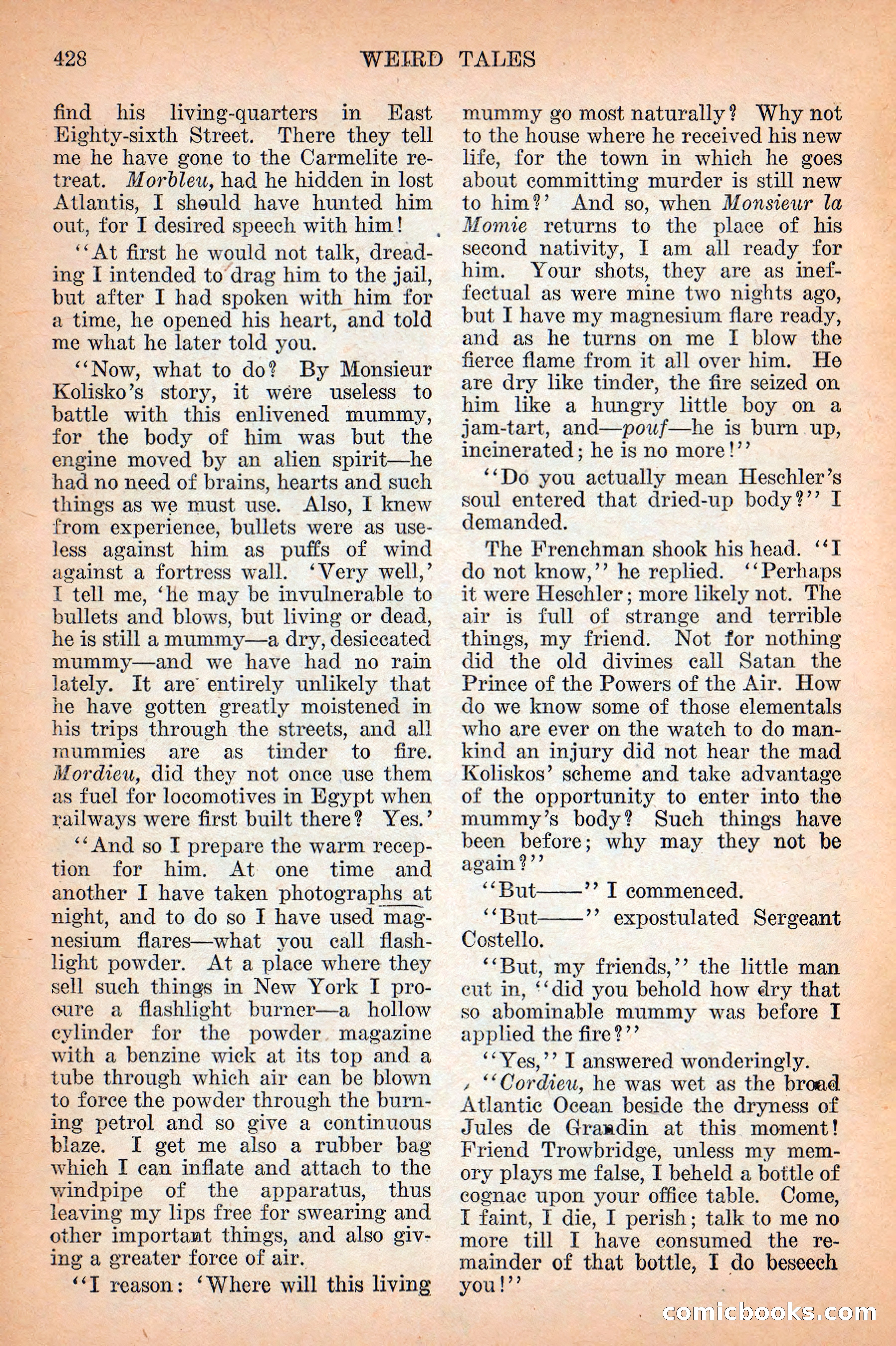 Weird Tales, September 1928 — page 142 of 148