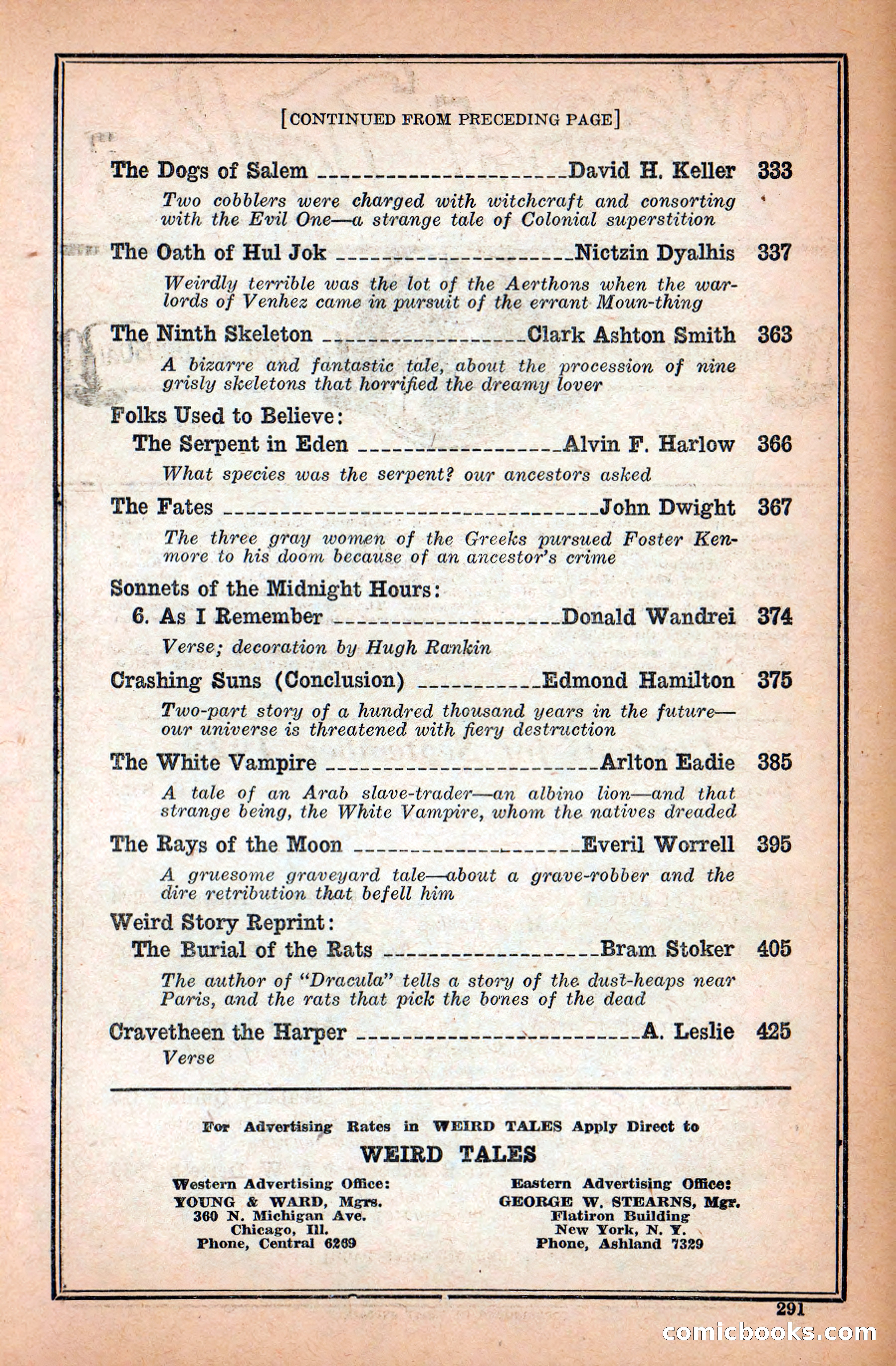 Weird Tales, Vol. 12 No. 3 — page 5 of 148