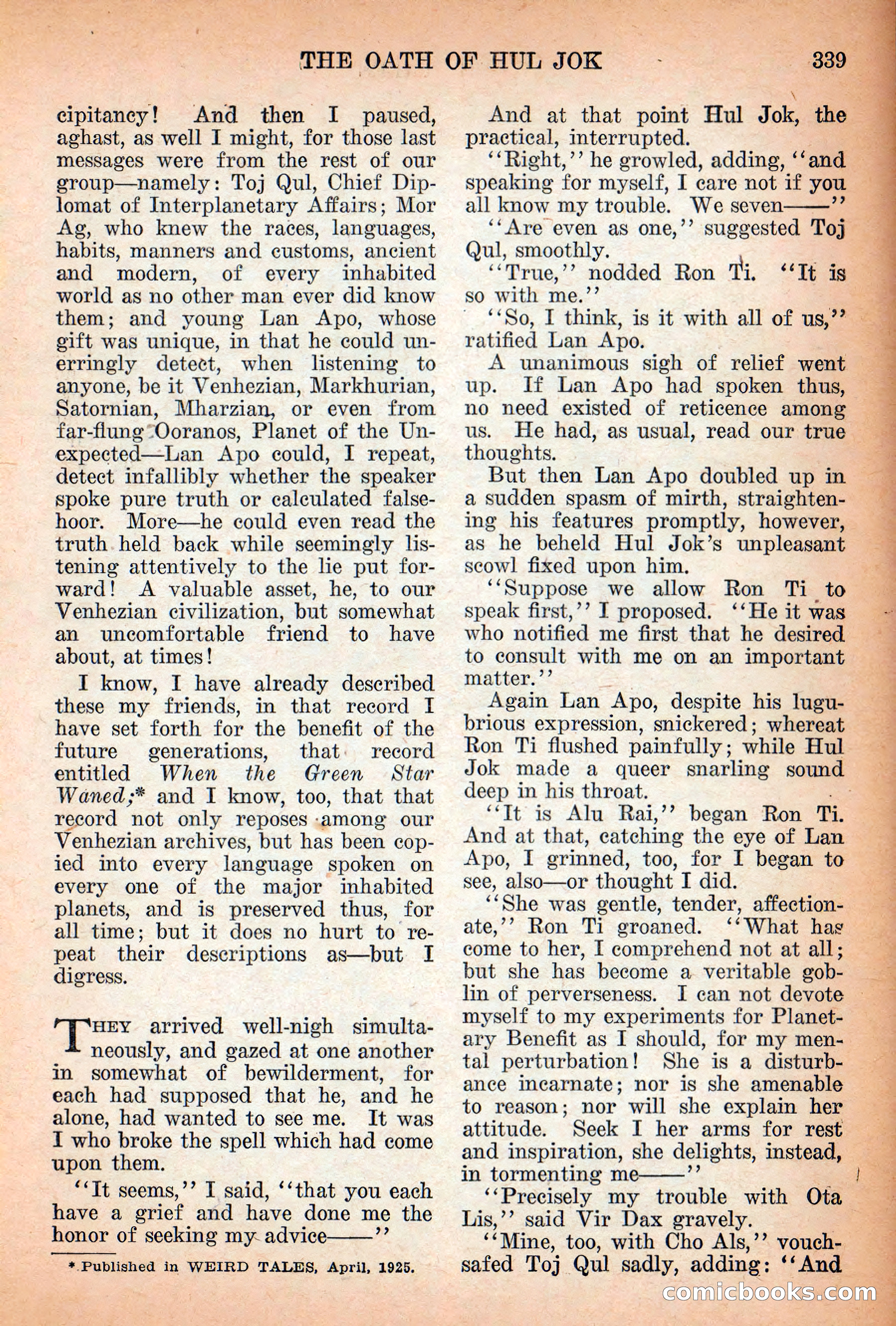 Weird Tales, Vol. 12 No. 3 — page 53 of 148