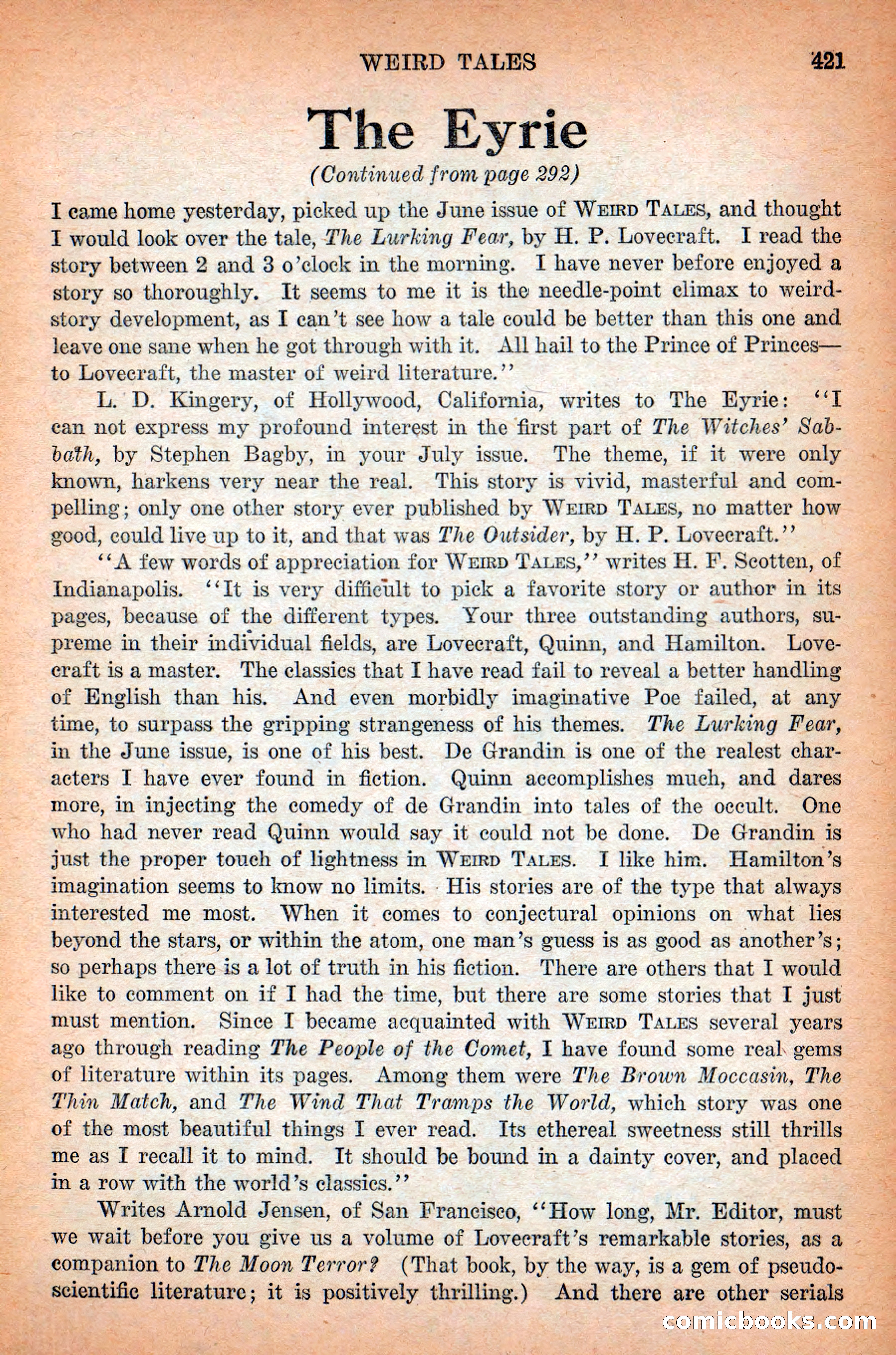 Weird Tales, Vol. 12 No. 3 — page 135 of 148