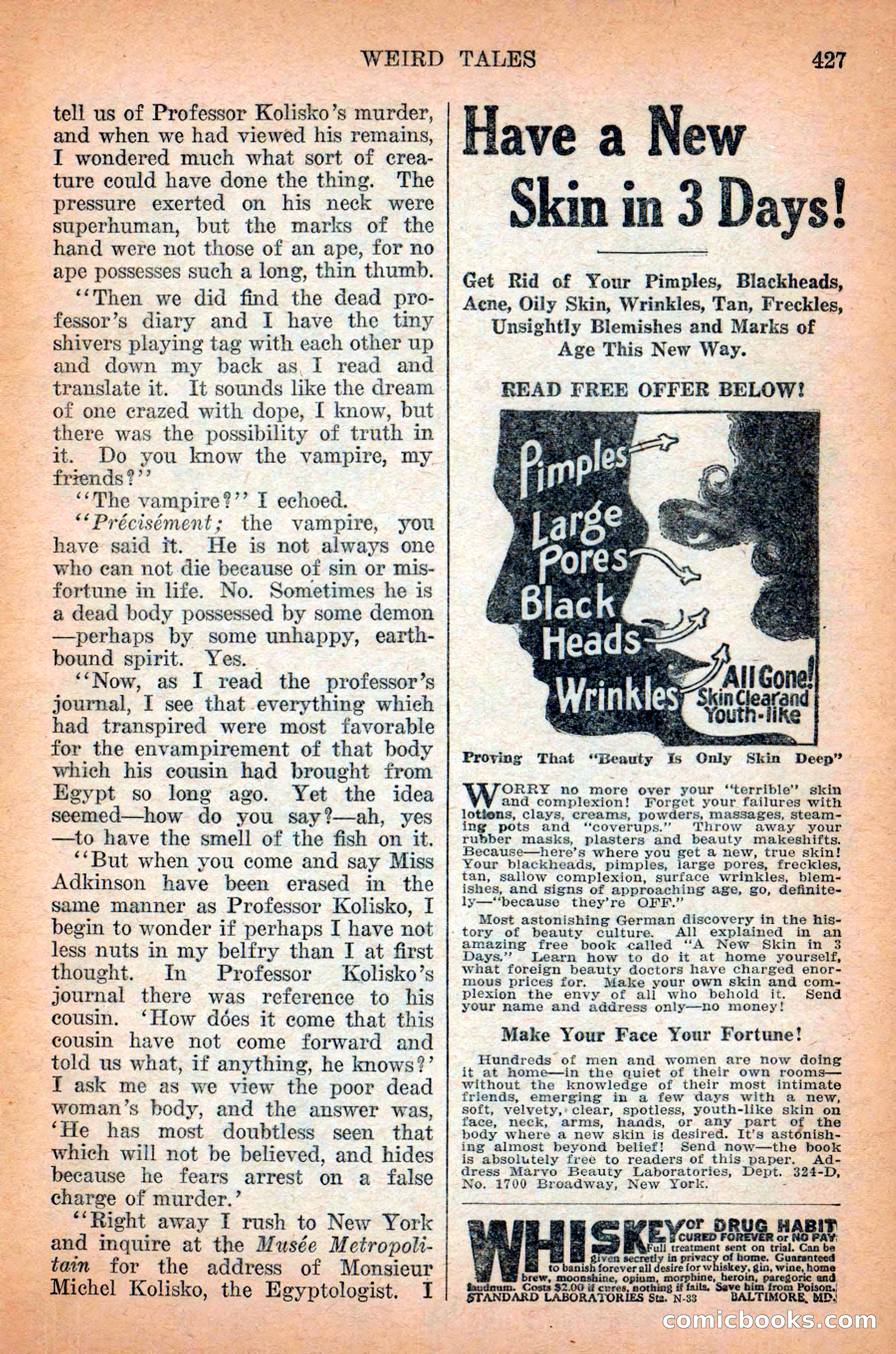 Weird Tales, Vol. 12 No. 3 — page 141 of 148
