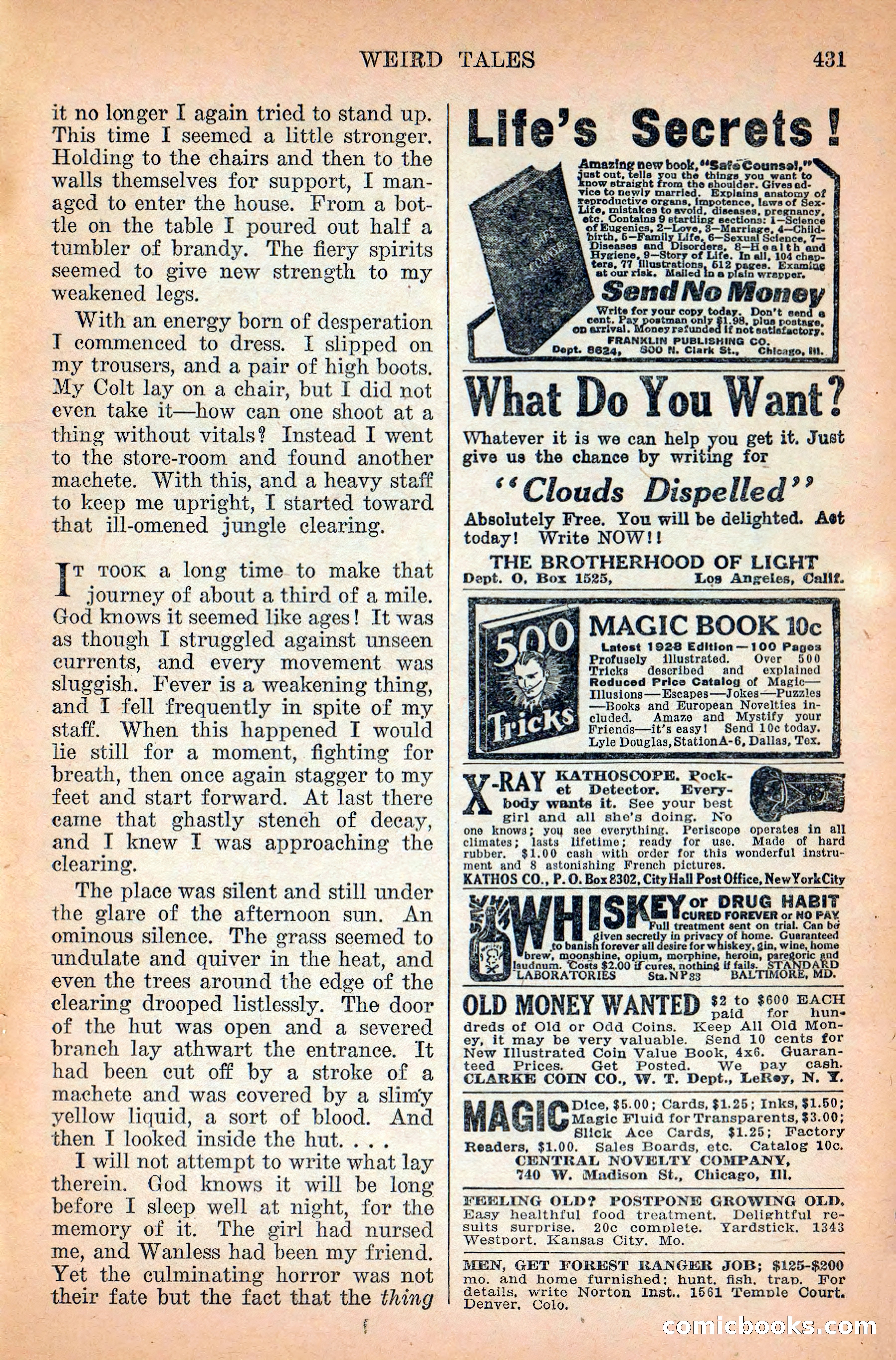 Weird Tales, Vol. 12 No. 3 — page 145 of 148