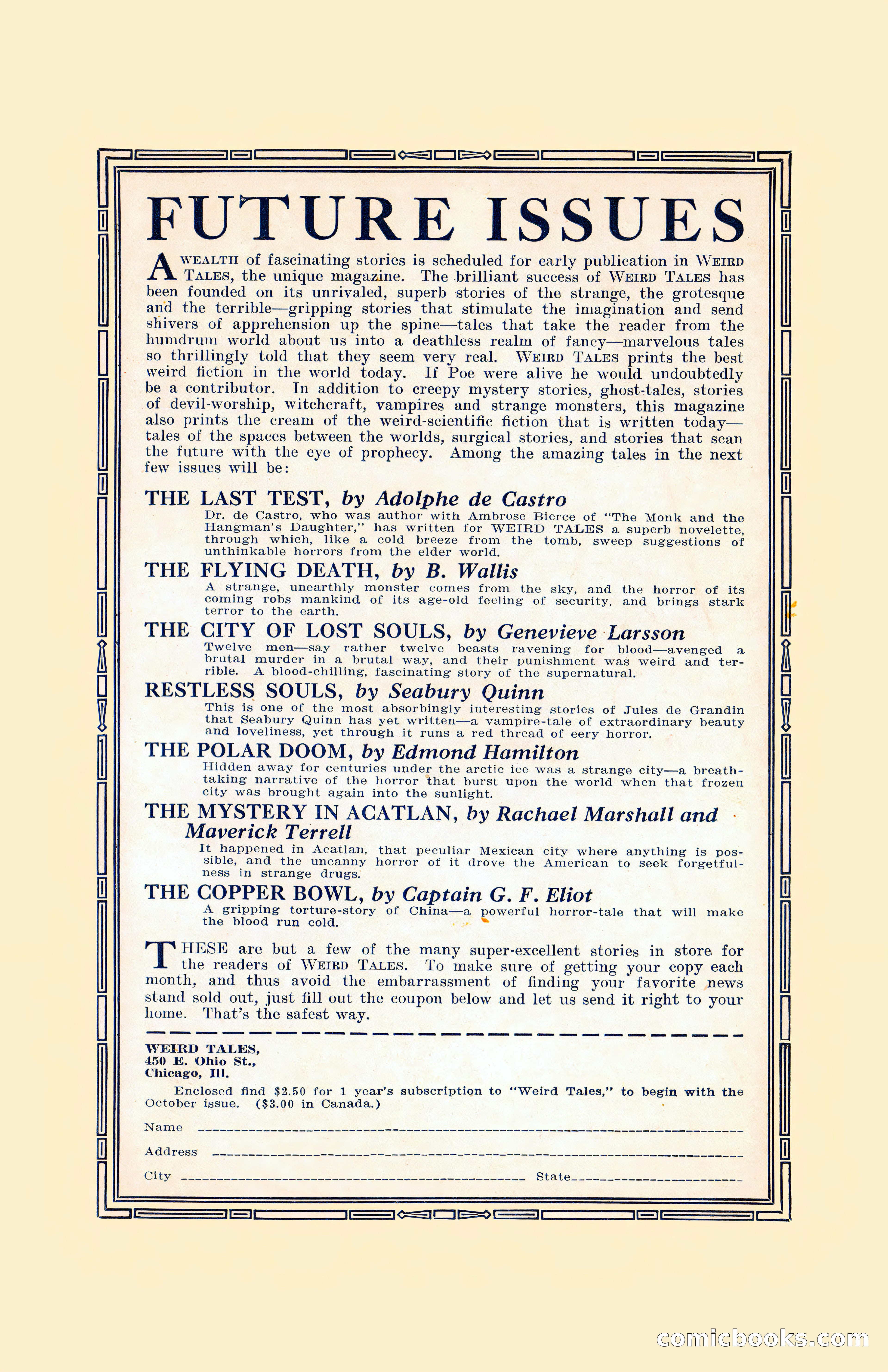 Weird Tales, Vol. 12 No. 3 — page 146 of 148