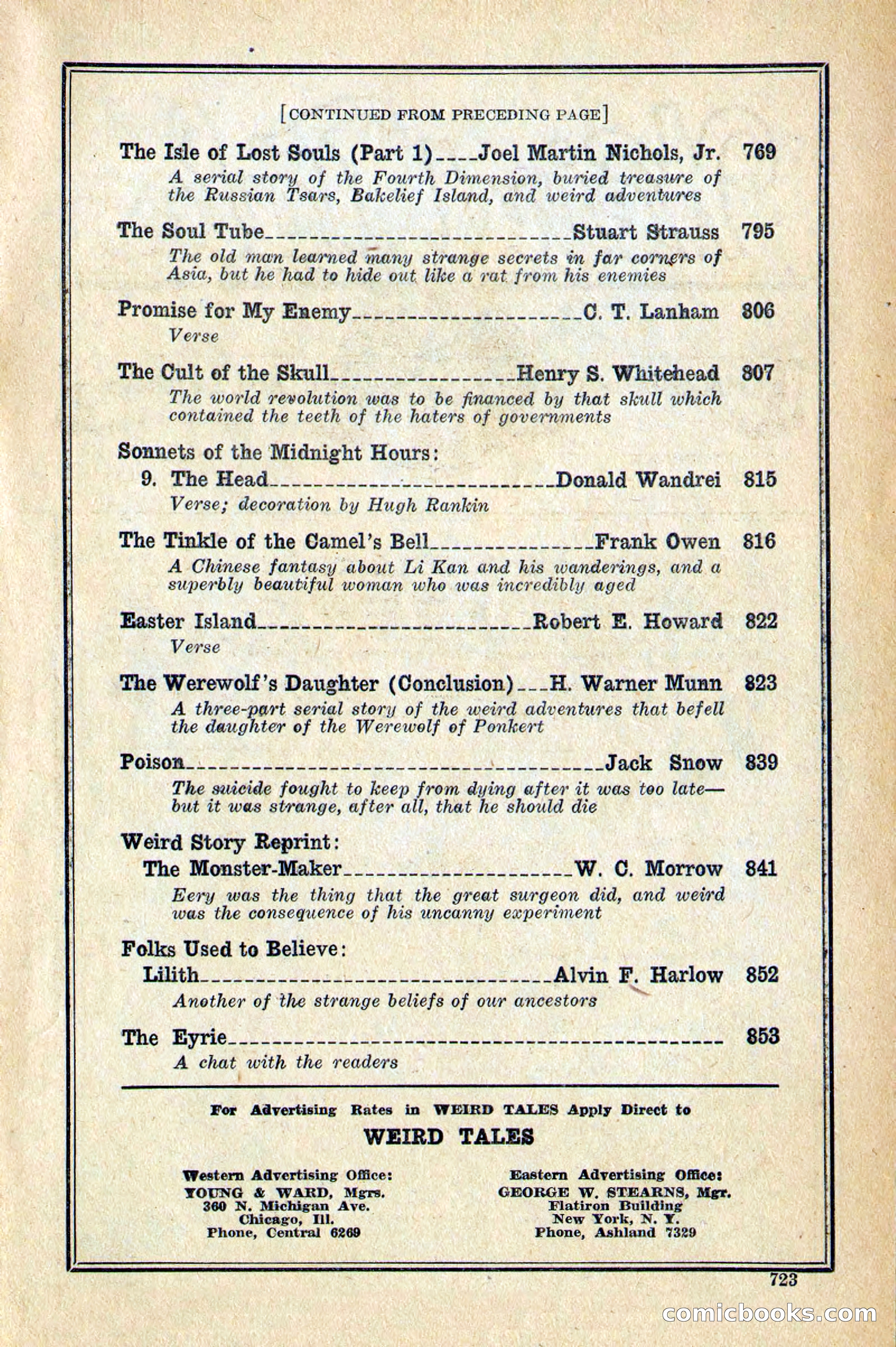 Weird Tales, December 1928 — page 5 of 148