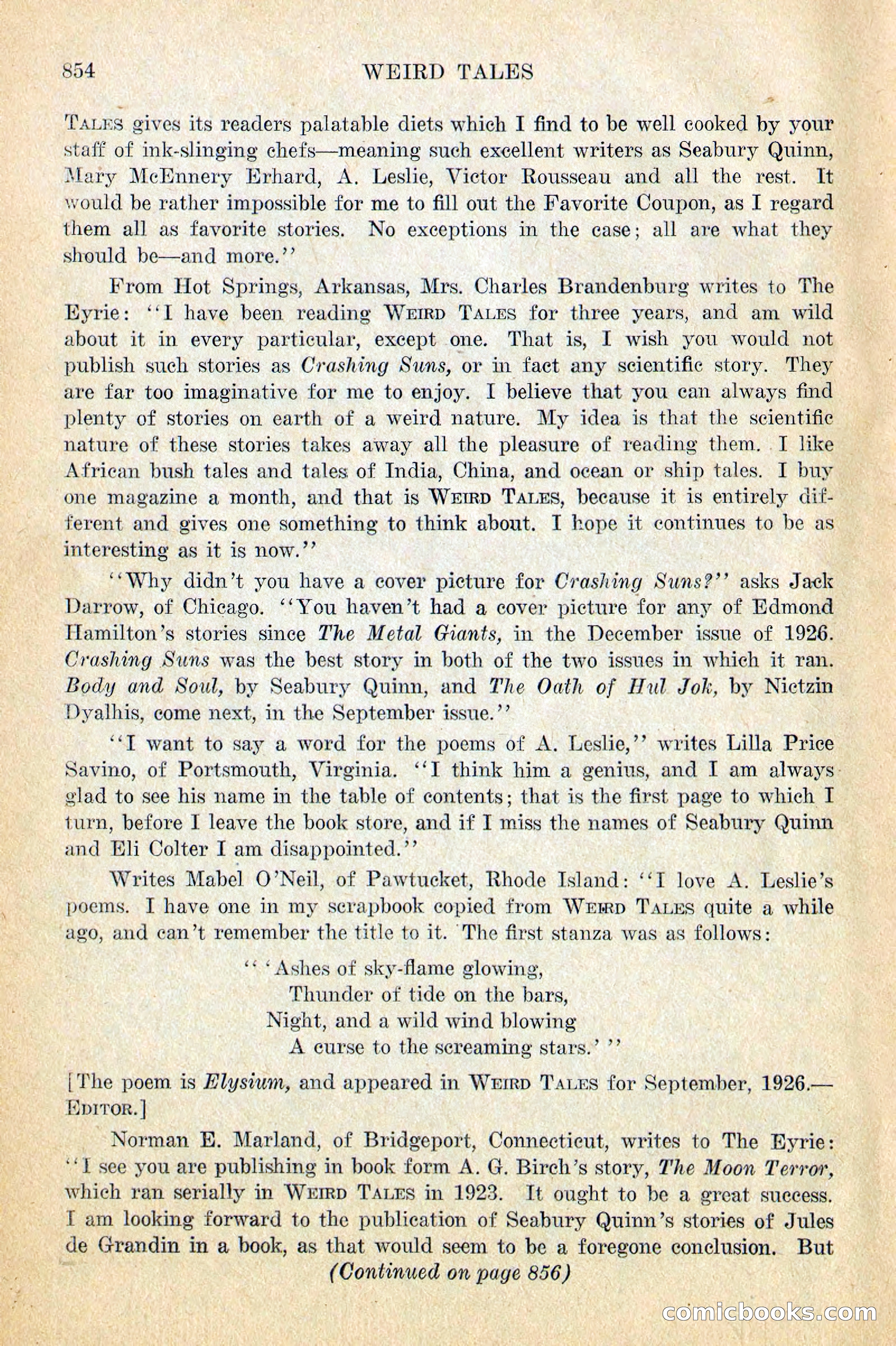 Weird Tales, December 1928 — page 136 of 148