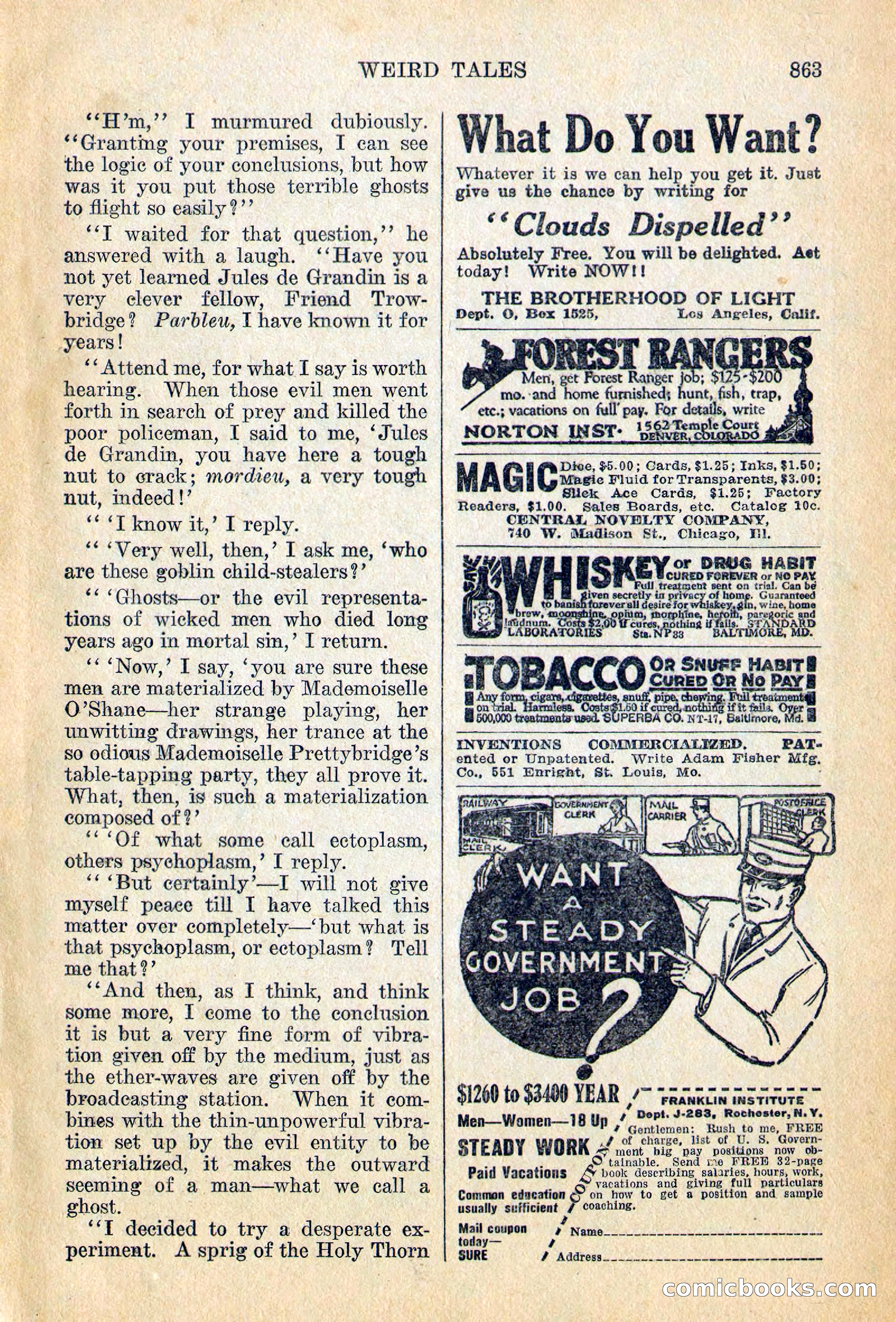 Weird Tales, December 1928 — page 145 of 148